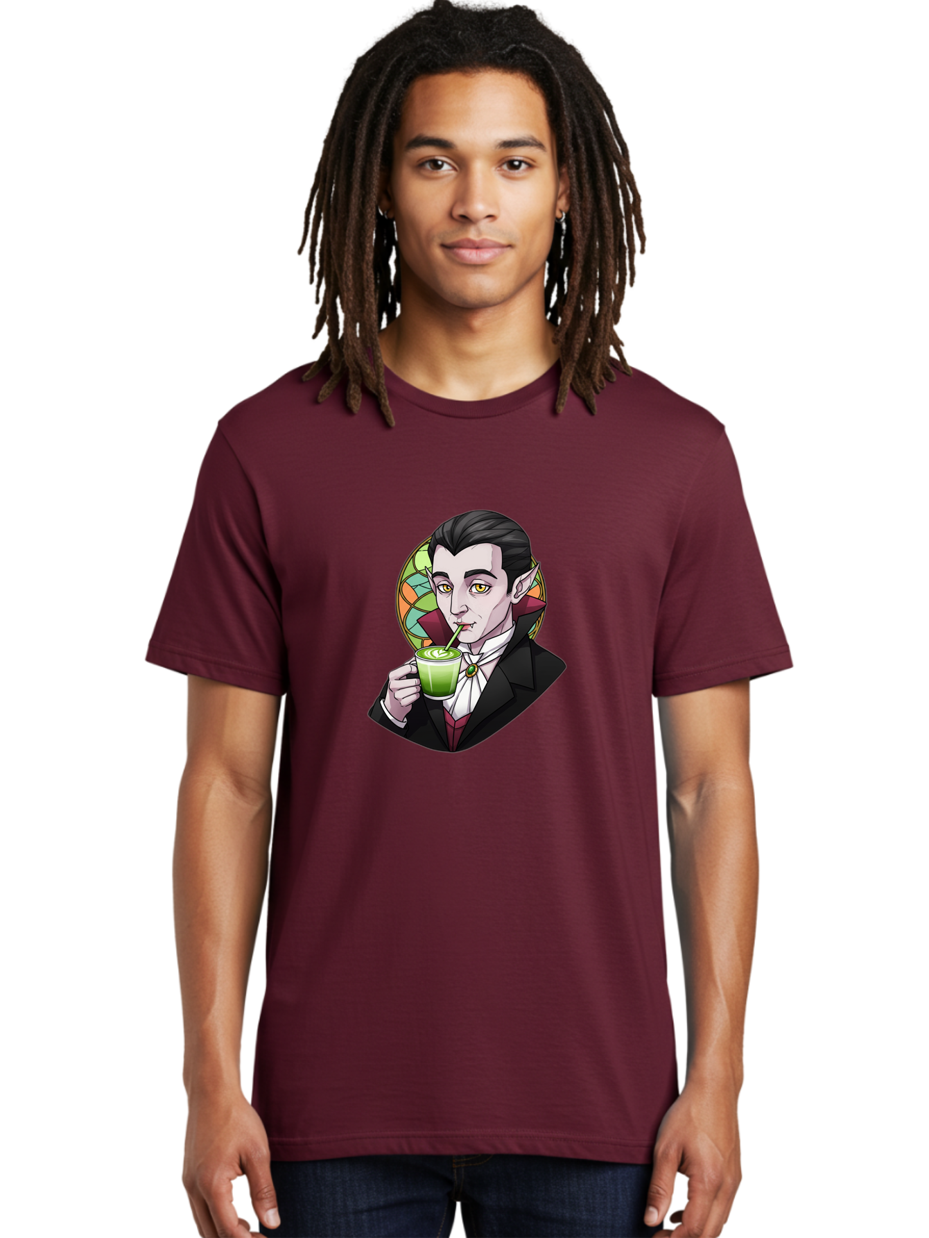 Vampire-Drinking-Matcha-3 Men'S Graphic Tee, 100% Cotton, Comfortable Casual Summer Wear, Machine Washable, Vintage Camera, Old Camera, Antique Camera, Black Camera, Classic Photography, Photography Equipment, Nostalgic Device, Film Camera, Ban897