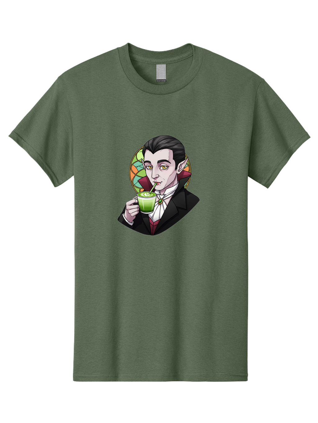 Vampire-Drinking-Matcha-3 Men'S Graphic Tee, 100% Cotton, Comfortable Casual Summer Wear, Machine Washable, Vintage Camera, Old Camera, Antique Camera, Black Camera, Classic Photography, Photography Equipment, Nostalgic Device, Film Camera, Ban897