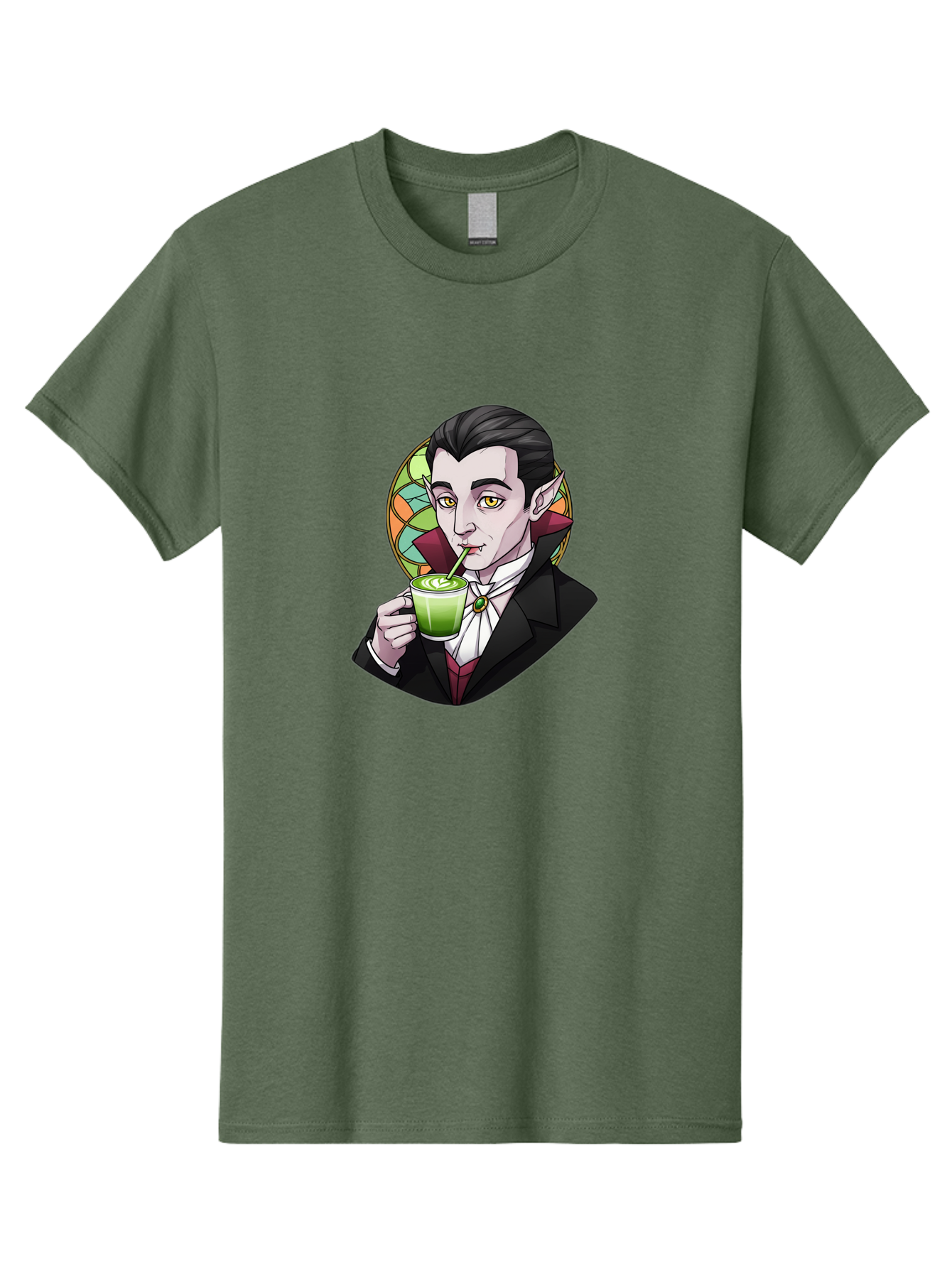 Vampire-Drinking-Matcha-3 Men'S Graphic Tee, 100% Cotton, Comfortable Casual Summer Wear, Machine Washable, Vintage Camera, Old Camera, Antique Camera, Black Camera, Classic Photography, Photography Equipment, Nostalgic Device, Film Camera, Ban897
