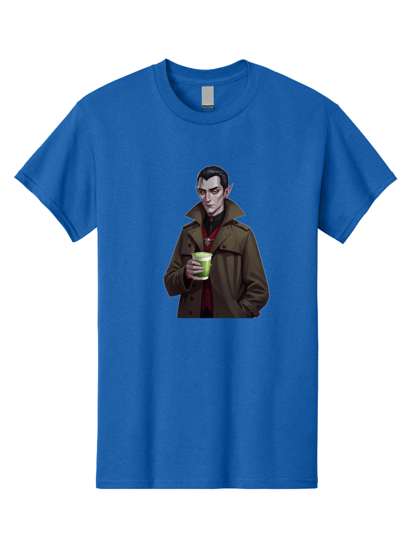 Vampire-Drinking-Matcha-4 Men'S Graphic Tee, 100% Cotton, Comfortable Casual Summer Wear, Machine Washable, Vintage Camera, Old Camera, Antique Camera, Black Camera, Classic Photography, Photography Equipment, Nostalgic Device, Film Camera, Ban898