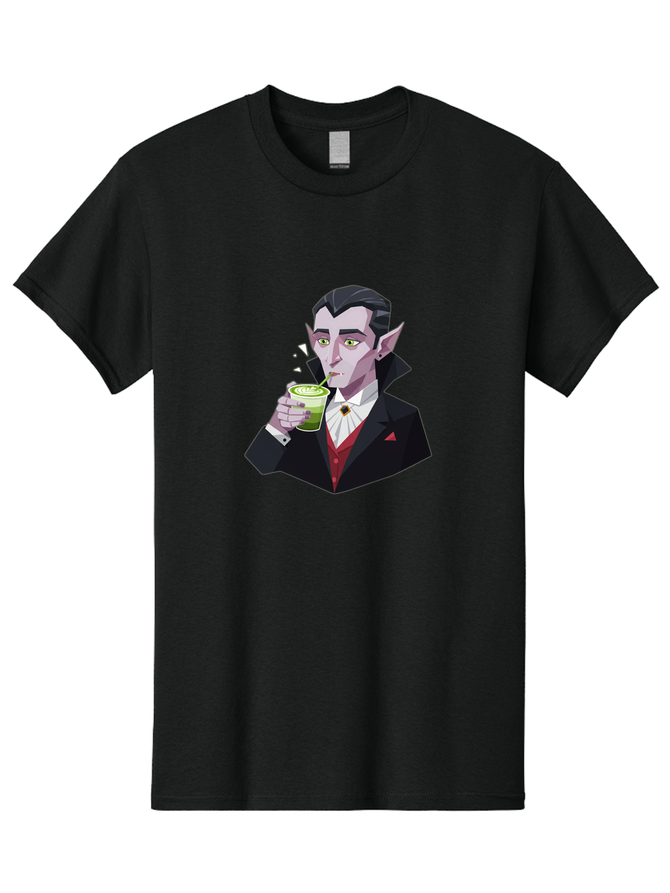 Vampire-Drinking-Matcha-5 Men'S Graphic Tee, 100% Cotton, Comfortable Casual Summer Wear, Machine Washable, Vintage Camera, Old Camera, Antique Camera, Black Camera, Classic Photography, Photography Equipment, Nostalgic Device, Film Camera, Ban899