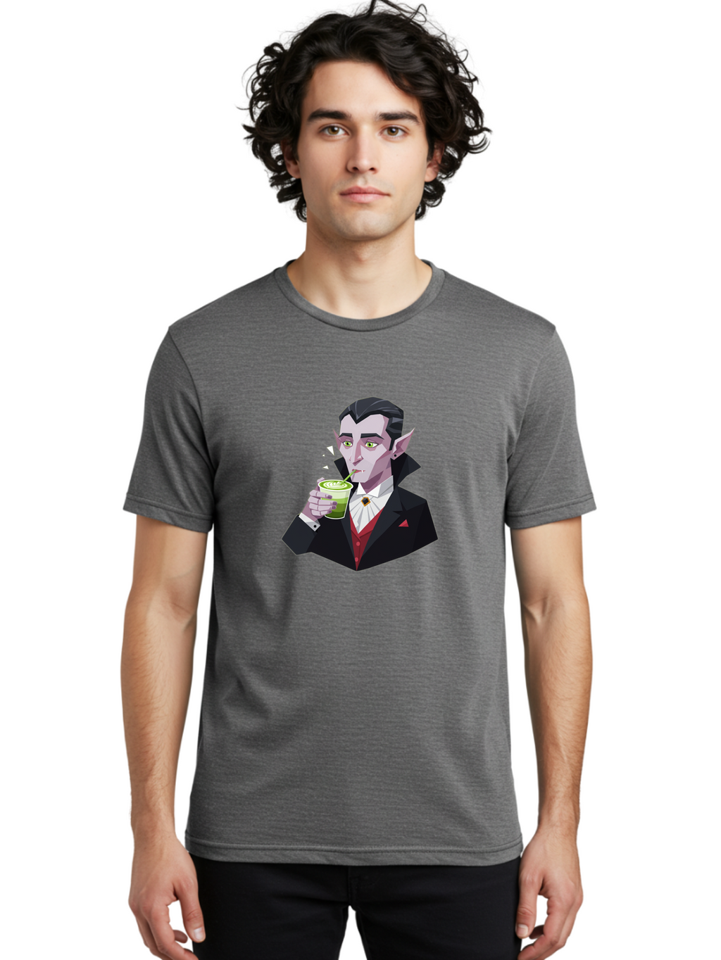 Vampire-Drinking-Matcha-5 Men'S Graphic Tee, 100% Cotton, Comfortable Casual Summer Wear, Machine Washable, Vintage Camera, Old Camera, Antique Camera, Black Camera, Classic Photography, Photography Equipment, Nostalgic Device, Film Camera, Ban899
