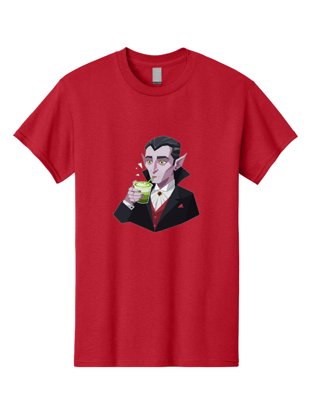 Vampire-Drinking-Matcha-5 Men'S Graphic Tee, 100% Cotton, Comfortable Casual Summer Wear, Machine Washable, Vintage Camera, Old Camera, Antique Camera, Black Camera, Classic Photography, Photography Equipment, Nostalgic Device, Film Camera, Ban899