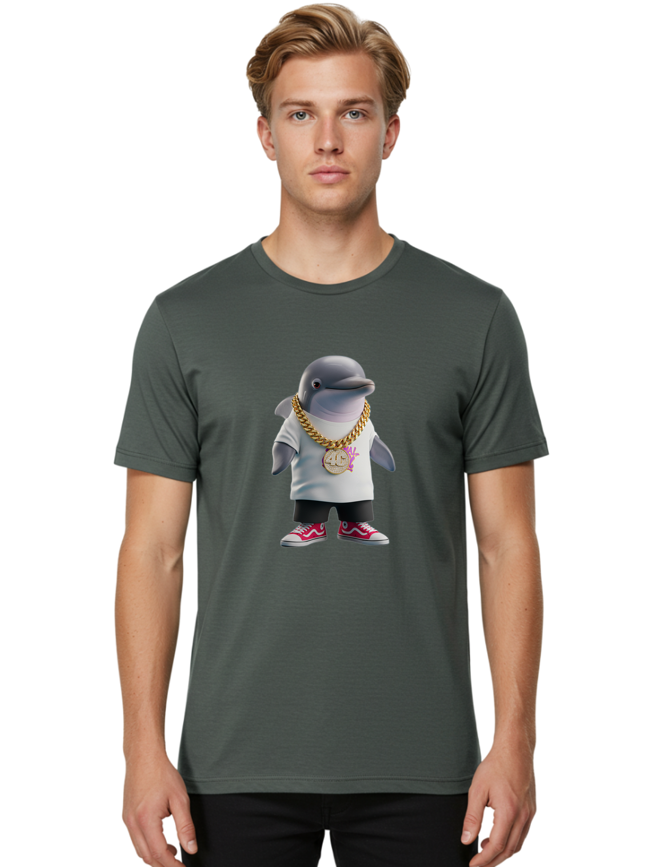 Vans-Dolphin Men'S Graphic Tee, 100% Cotton, Comfortable Casual Summer Wear, Machine Washable, Vintage Camera, Old Camera, Antique Camera, Black Camera, Classic Photography, Photography Equipment, Nostalgic Device, Film Camera, Camera Art Ban906