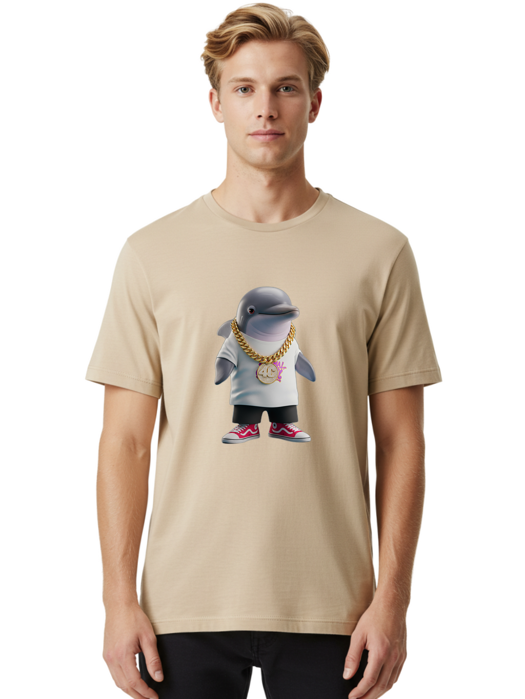 Vans-Dolphin Men'S Graphic Tee, 100% Cotton, Comfortable Casual Summer Wear, Machine Washable, Vintage Camera, Old Camera, Antique Camera, Black Camera, Classic Photography, Photography Equipment, Nostalgic Device, Film Camera, Camera Art Ban906