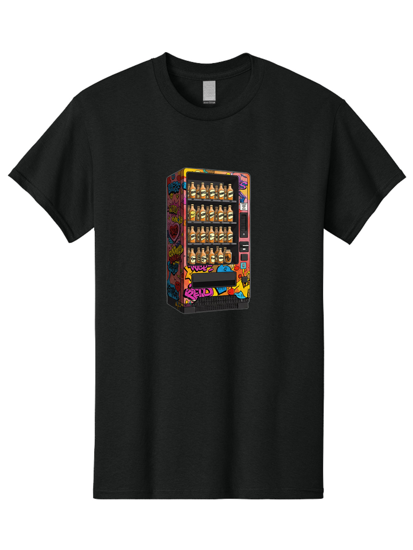 Vending-Machine-Graffiti Men'S Graphic Tee, 100% Cotton, Comfortable Casual Summer Wear, Machine Washable, Vintage Camera, Old Camera, Antique Camera, Black Camera, Classic Photography, Photography Equipment, Nostalgic Device, Film Camera, Ban909