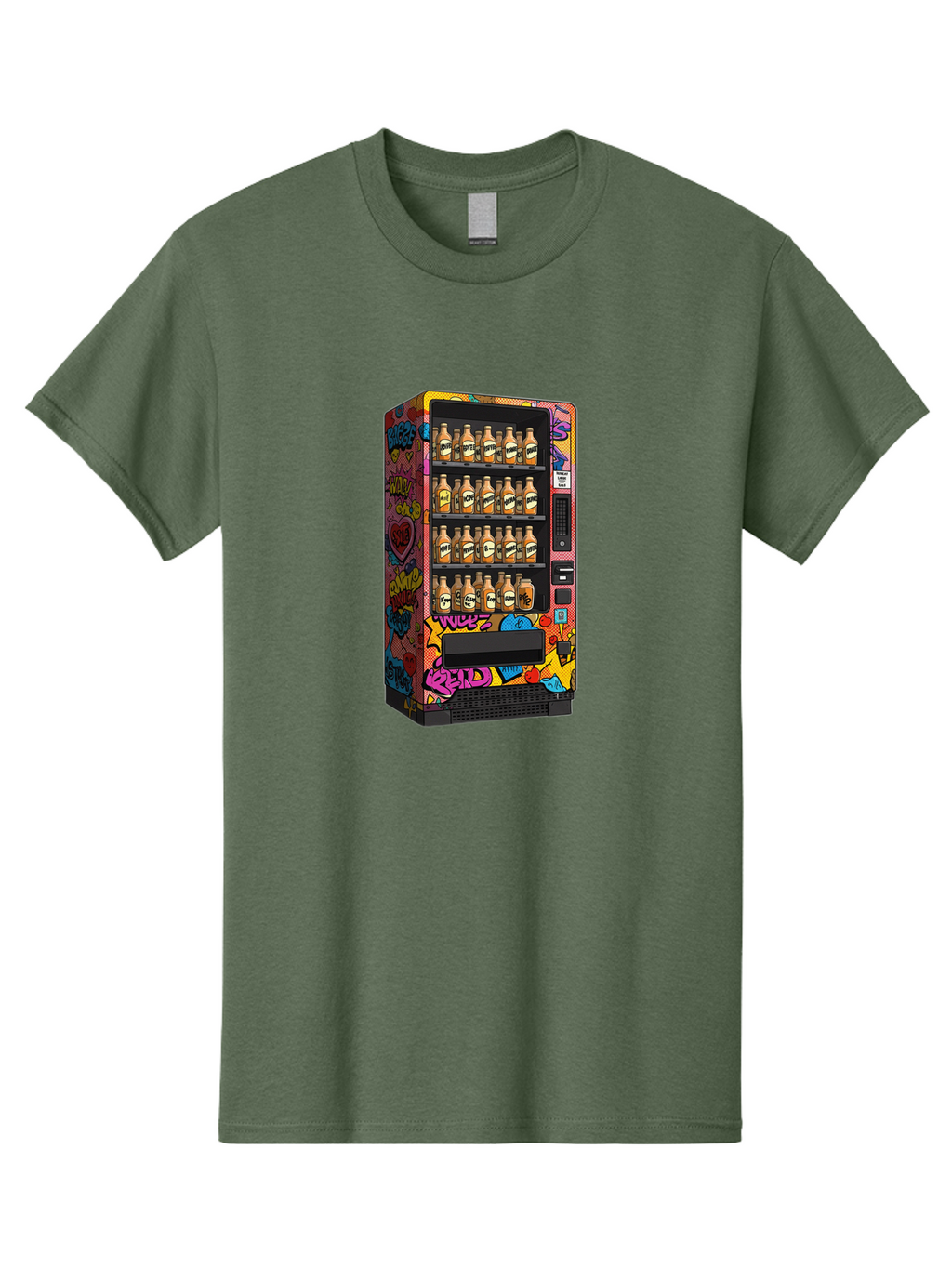 Vending-Machine-Graffiti Men'S Graphic Tee, 100% Cotton, Comfortable Casual Summer Wear, Machine Washable, Vintage Camera, Old Camera, Antique Camera, Black Camera, Classic Photography, Photography Equipment, Nostalgic Device, Film Camera, Ban909