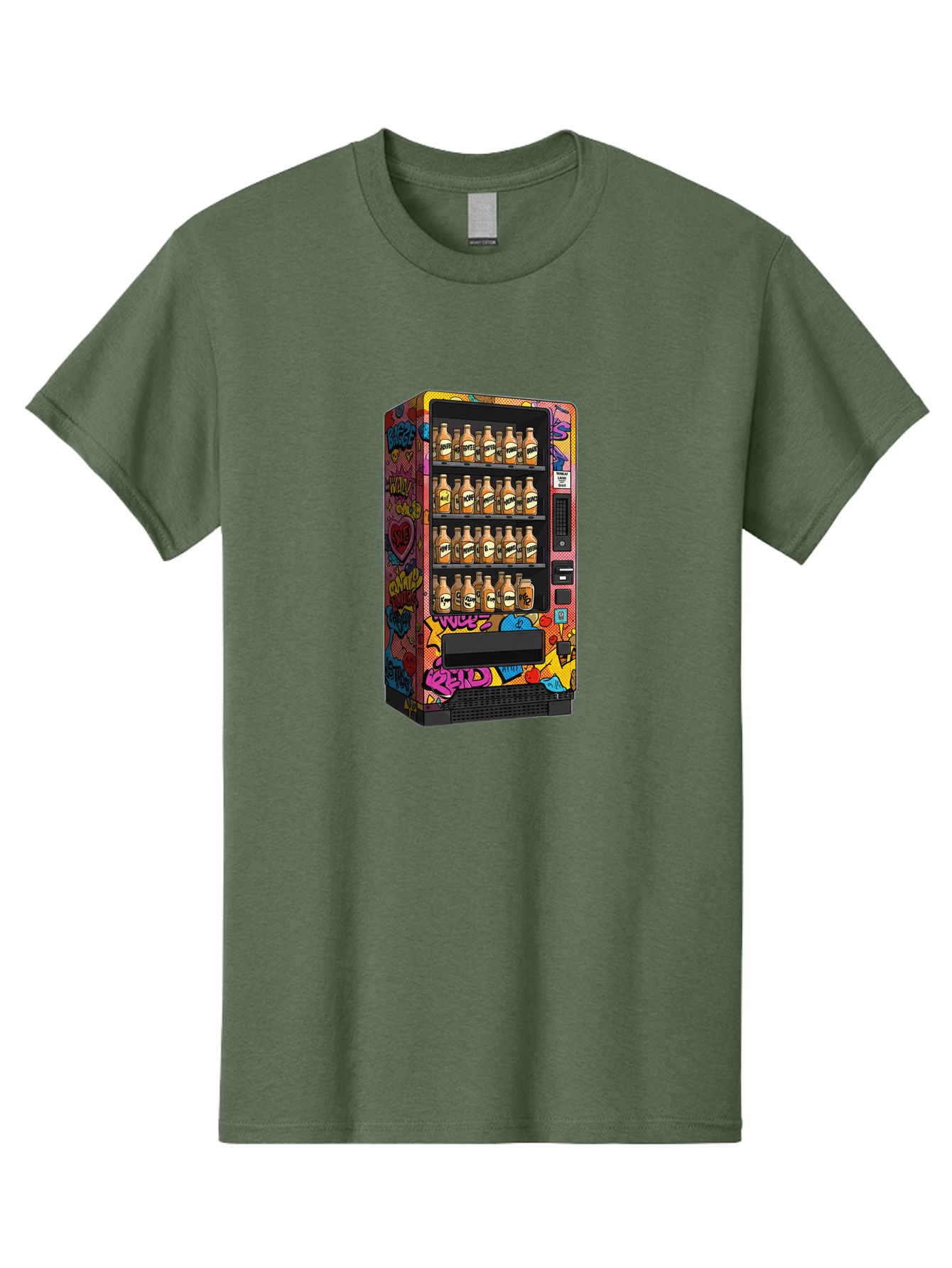 Vending-Machine-Graffiti Men'S Graphic Tee, 100% Cotton, Comfortable Casual Summer Wear, Machine Washable, Vintage Camera, Old Camera, Antique Camera, Black Camera, Classic Photography, Photography Equipment, Nostalgic Device, Film Camera, Ban909