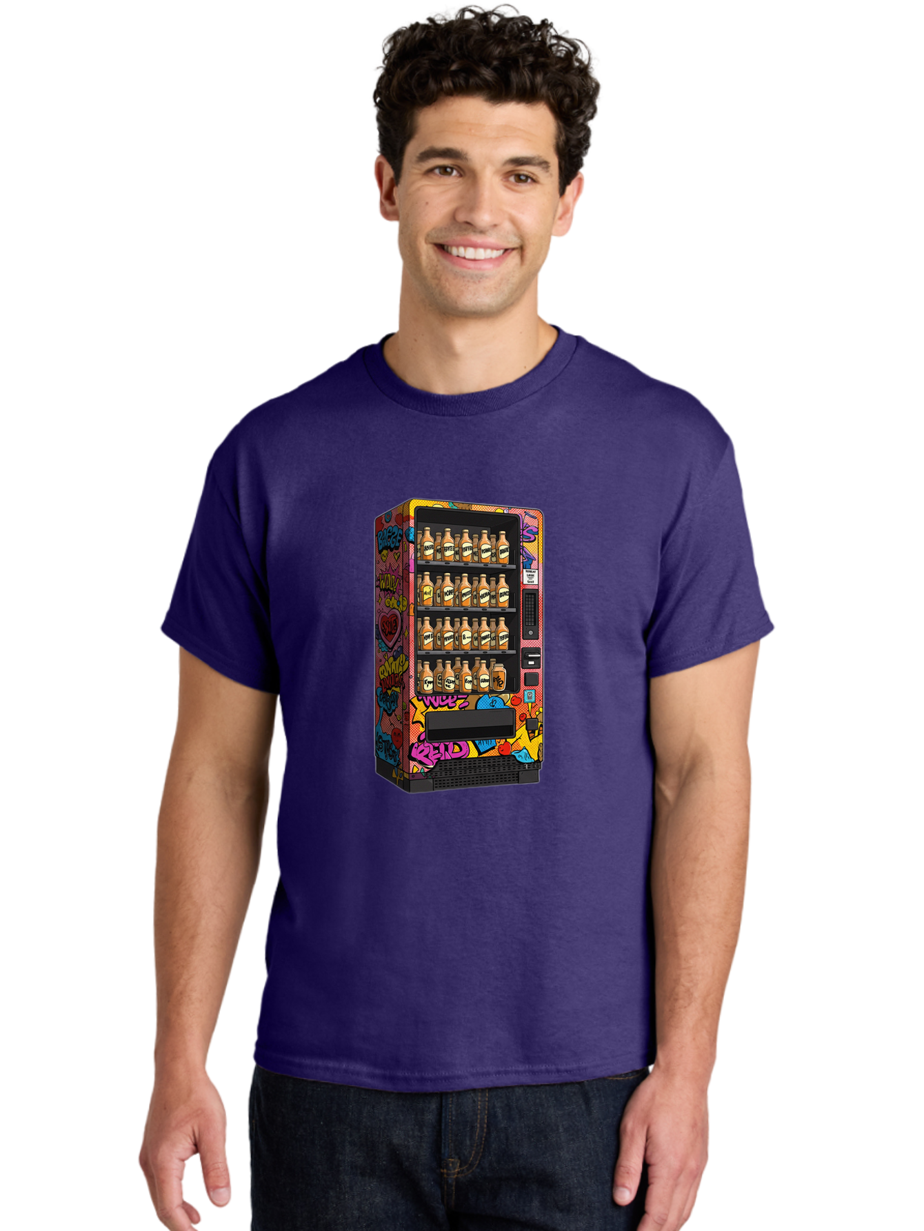 Vending-Machine-Graffiti Men'S Graphic Tee, 100% Cotton, Comfortable Casual Summer Wear, Machine Washable, Vintage Camera, Old Camera, Antique Camera, Black Camera, Classic Photography, Photography Equipment, Nostalgic Device, Film Camera, Ban909