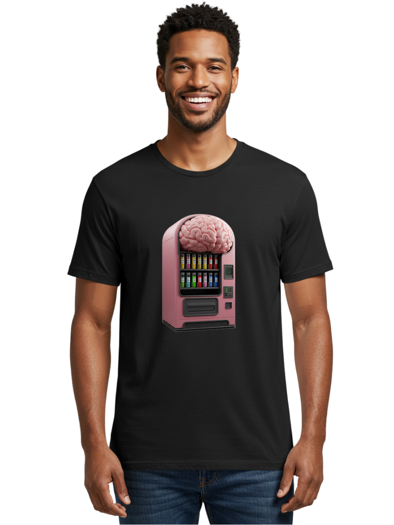 Vending-Machine-With-Brain Men'S Graphic Tee, 100% Cotton, Comfortable Casual Summer Wear, Machine Washable, Vintage Camera, Old Camera, Antique Camera, Black Camera, Classic Photography, Photography Equipment, Nostalgic Device, Film Camera, Ban910