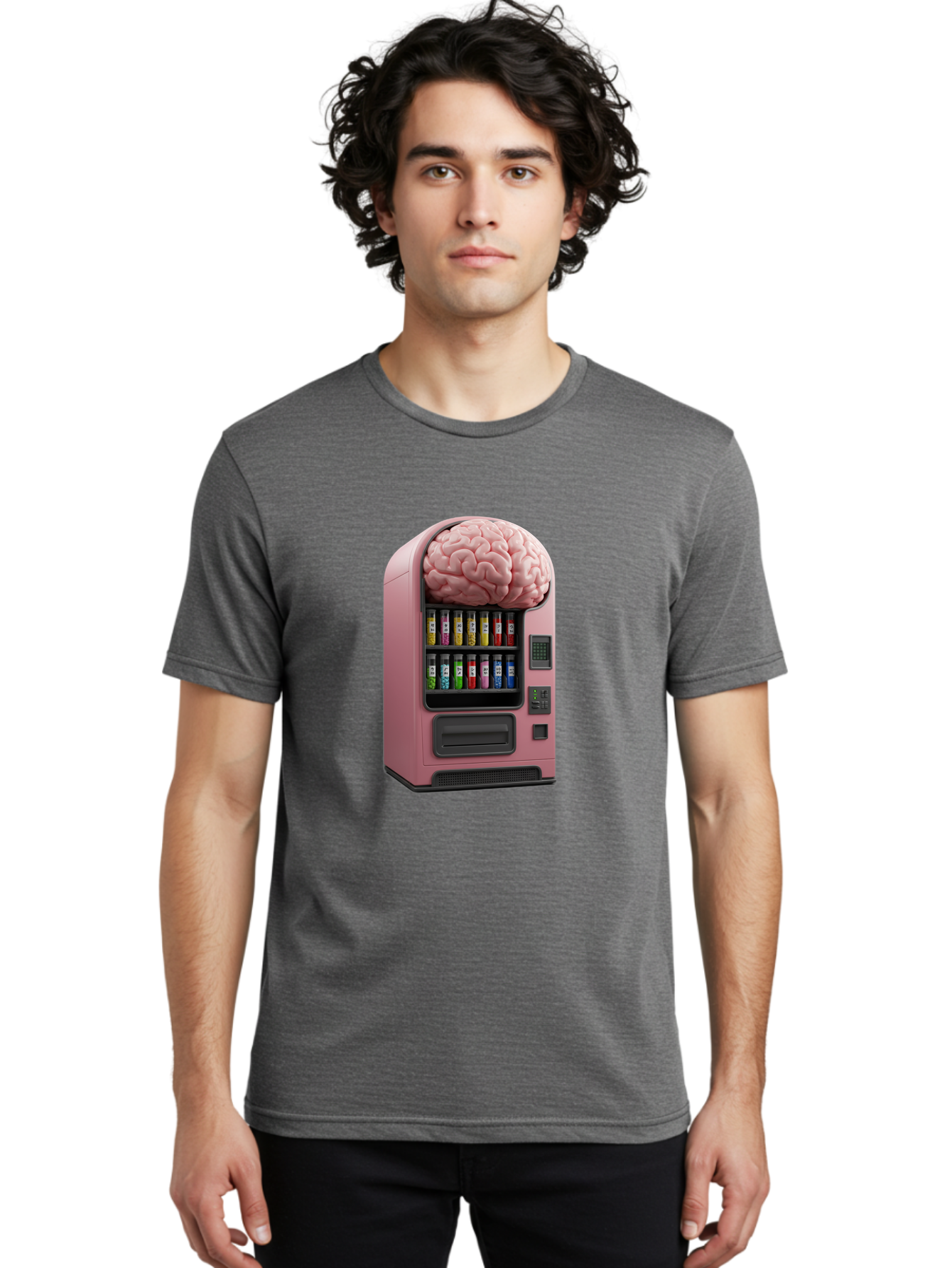 Vending-Machine-With-Brain Men'S Graphic Tee, 100% Cotton, Comfortable Casual Summer Wear, Machine Washable, Vintage Camera, Old Camera, Antique Camera, Black Camera, Classic Photography, Photography Equipment, Nostalgic Device, Film Camera, Ban910