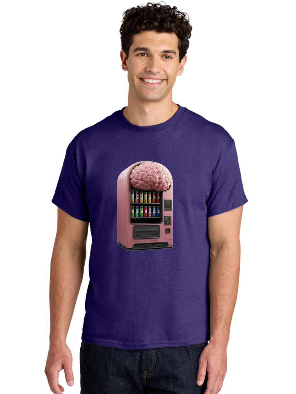 Vending-Machine-With-Brain Men'S Graphic Tee, 100% Cotton, Comfortable Casual Summer Wear, Machine Washable, Vintage Camera, Old Camera, Antique Camera, Black Camera, Classic Photography, Photography Equipment, Nostalgic Device, Film Camera, Ban910