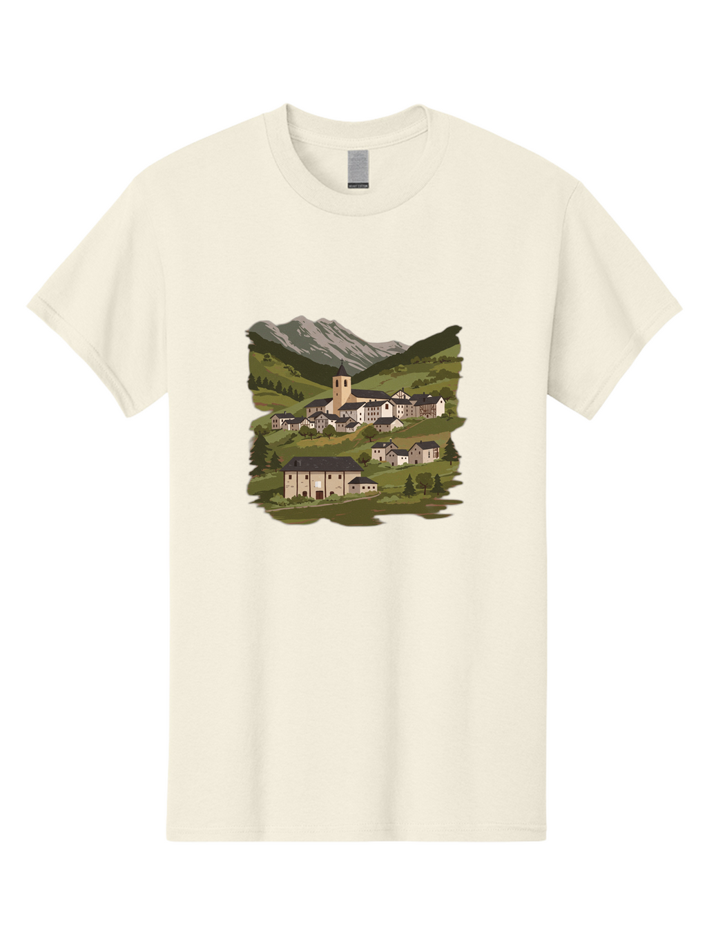 Village-Scene Men'S Graphic Tee, 100% Cotton, Comfortable Casual Summer Wear, Machine Washable, Vintage Camera, Old Camera, Antique Camera, Black Camera, Classic Photography, Photography Equipment, Nostalgic Device, Film Camera, Camera Art Ban913