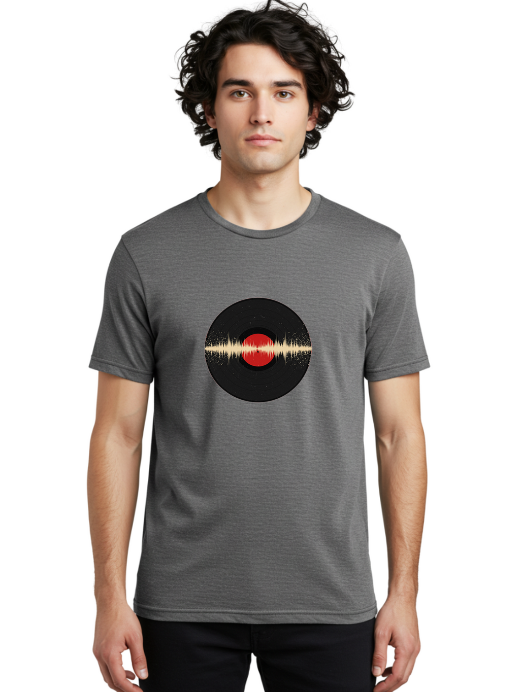 Vinyl-Record Men'S Graphic Tee, 100% Cotton, Comfortable Casual Summer Wear, Machine Washable, Vintage Camera, Old Camera, Antique Camera, Black Camera, Classic Photography, Photography Equipment, Nostalgic Device, Film Camera, Camera Art Ban923