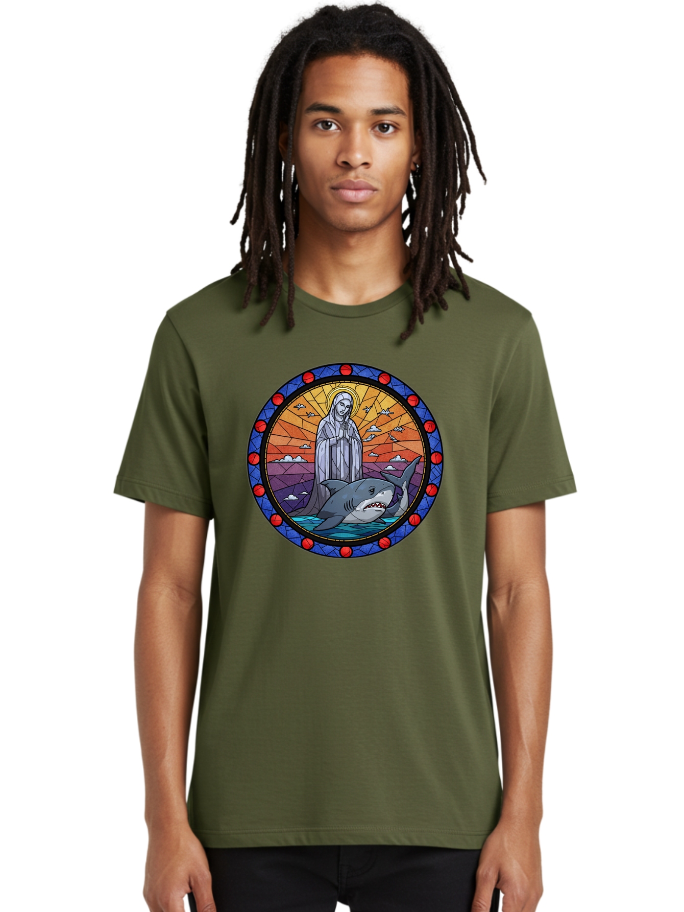 Virgin-Mary-With-Shark Men'S Graphic Tee, 100% Cotton, Comfortable Casual Summer Wear, Machine Washable, Vintage Camera, Old Camera, Antique Camera, Black Camera, Classic Photography, Photography Equipment, Nostalgic Device, Film Camera, Ban924
