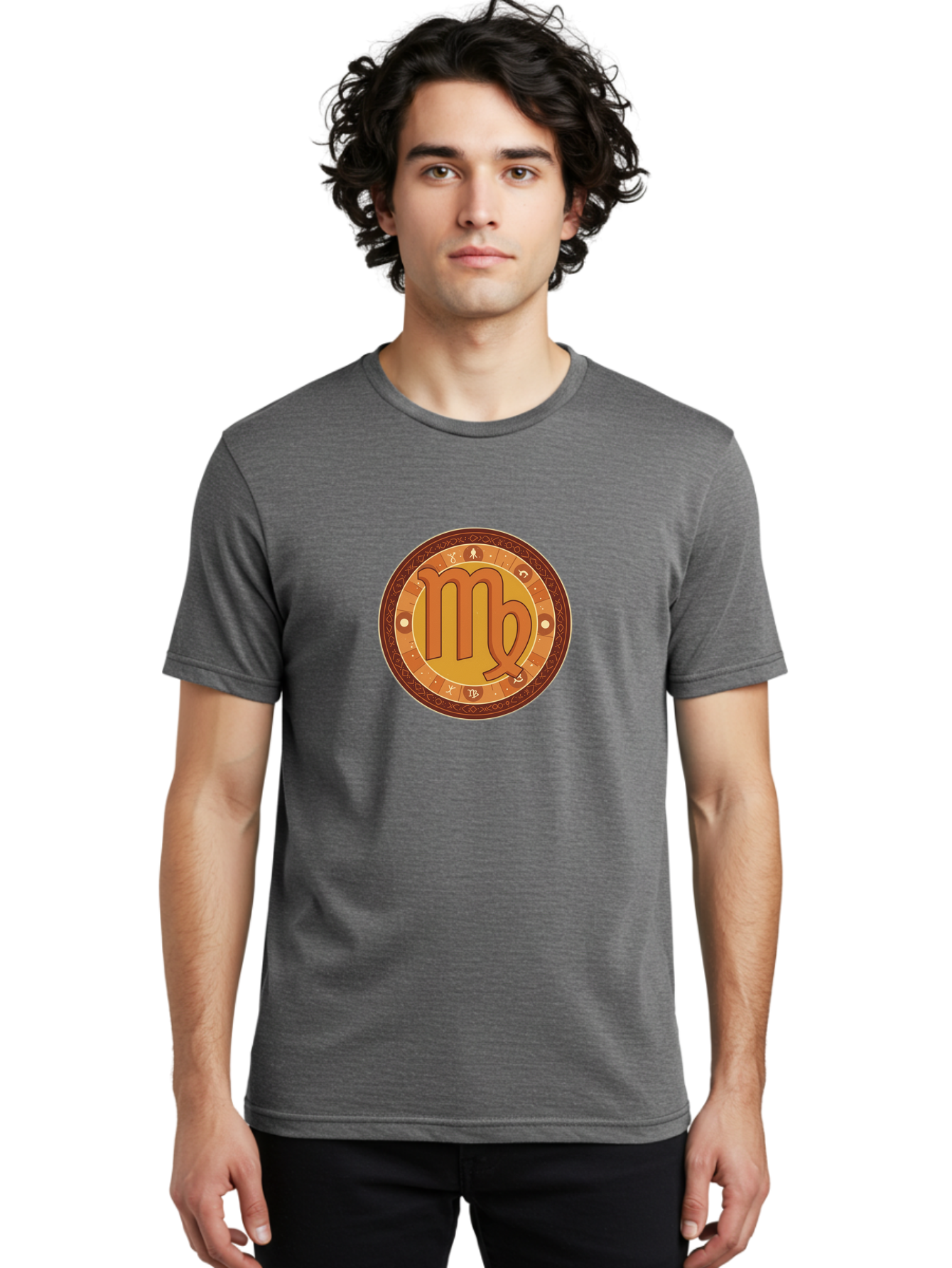 Virgo-Symbol-1 Men'S Graphic Tee, 100% Cotton, Comfortable Casual Summer Wear, Machine Washable, Vintage Camera, Old Camera, Antique Camera, Black Camera, Classic Photography, Photography Equipment, Nostalgic Device, Film Camera, Camera Art Ban927