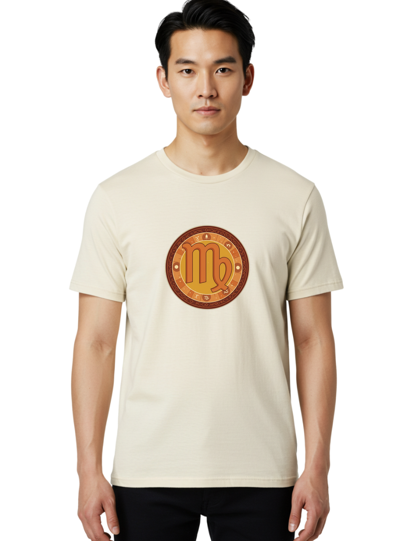 Virgo-Symbol-1 Men'S Graphic Tee, 100% Cotton, Comfortable Casual Summer Wear, Machine Washable, Vintage Camera, Old Camera, Antique Camera, Black Camera, Classic Photography, Photography Equipment, Nostalgic Device, Film Camera, Camera Art Ban927