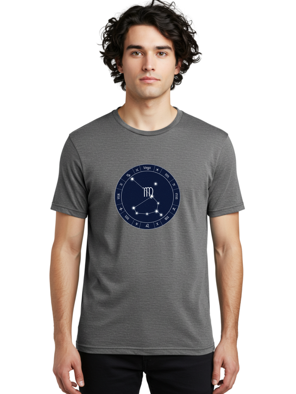 Virgo-Zodiac-Circle Men'S Graphic Tee, 100% Cotton, Comfortable Casual Summer Wear, Machine Washable, Vintage Camera, Old Camera, Antique Camera, Black Camera, Classic Photography, Photography Equipment, Nostalgic Device, Film Camera, Ban929