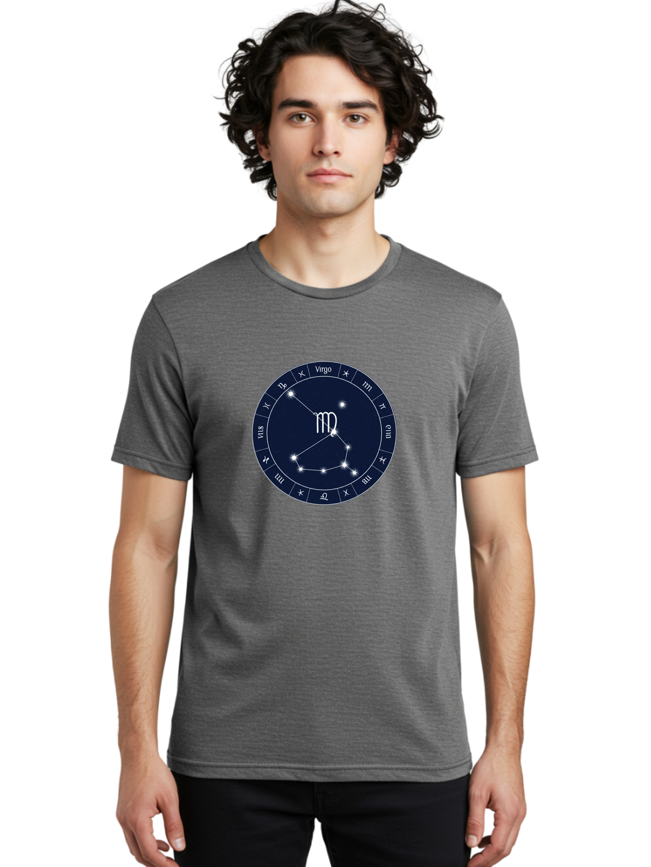 Virgo-Zodiac-Circle Men'S Graphic Tee, 100% Cotton, Comfortable Casual Summer Wear, Machine Washable, Vintage Camera, Old Camera, Antique Camera, Black Camera, Classic Photography, Photography Equipment, Nostalgic Device, Film Camera, Ban929