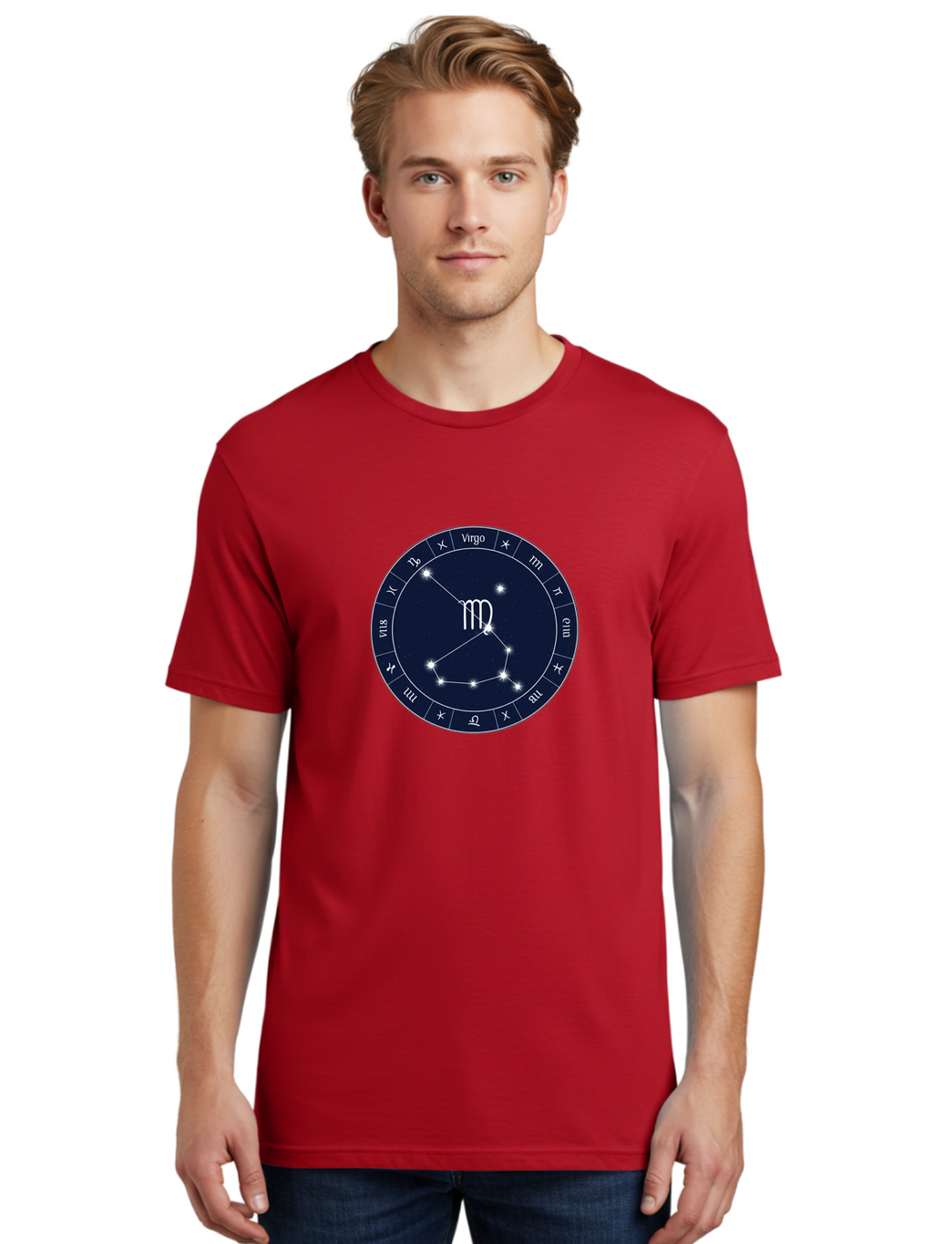 Virgo-Zodiac-Circle Men'S Graphic Tee, 100% Cotton, Comfortable Casual Summer Wear, Machine Washable, Vintage Camera, Old Camera, Antique Camera, Black Camera, Classic Photography, Photography Equipment, Nostalgic Device, Film Camera, Ban929