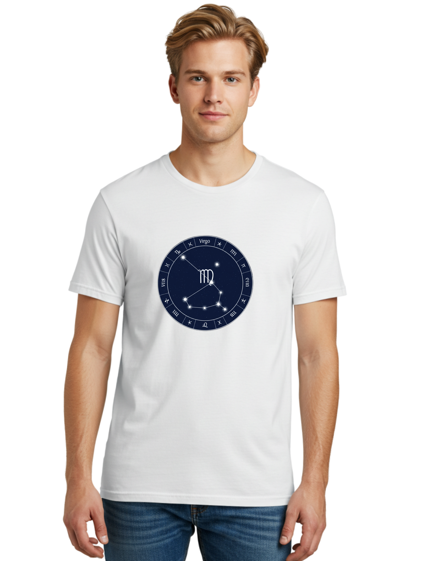 Virgo-Zodiac-Circle Men'S Graphic Tee, 100% Cotton, Comfortable Casual Summer Wear, Machine Washable, Vintage Camera, Old Camera, Antique Camera, Black Camera, Classic Photography, Photography Equipment, Nostalgic Device, Film Camera, Ban929
