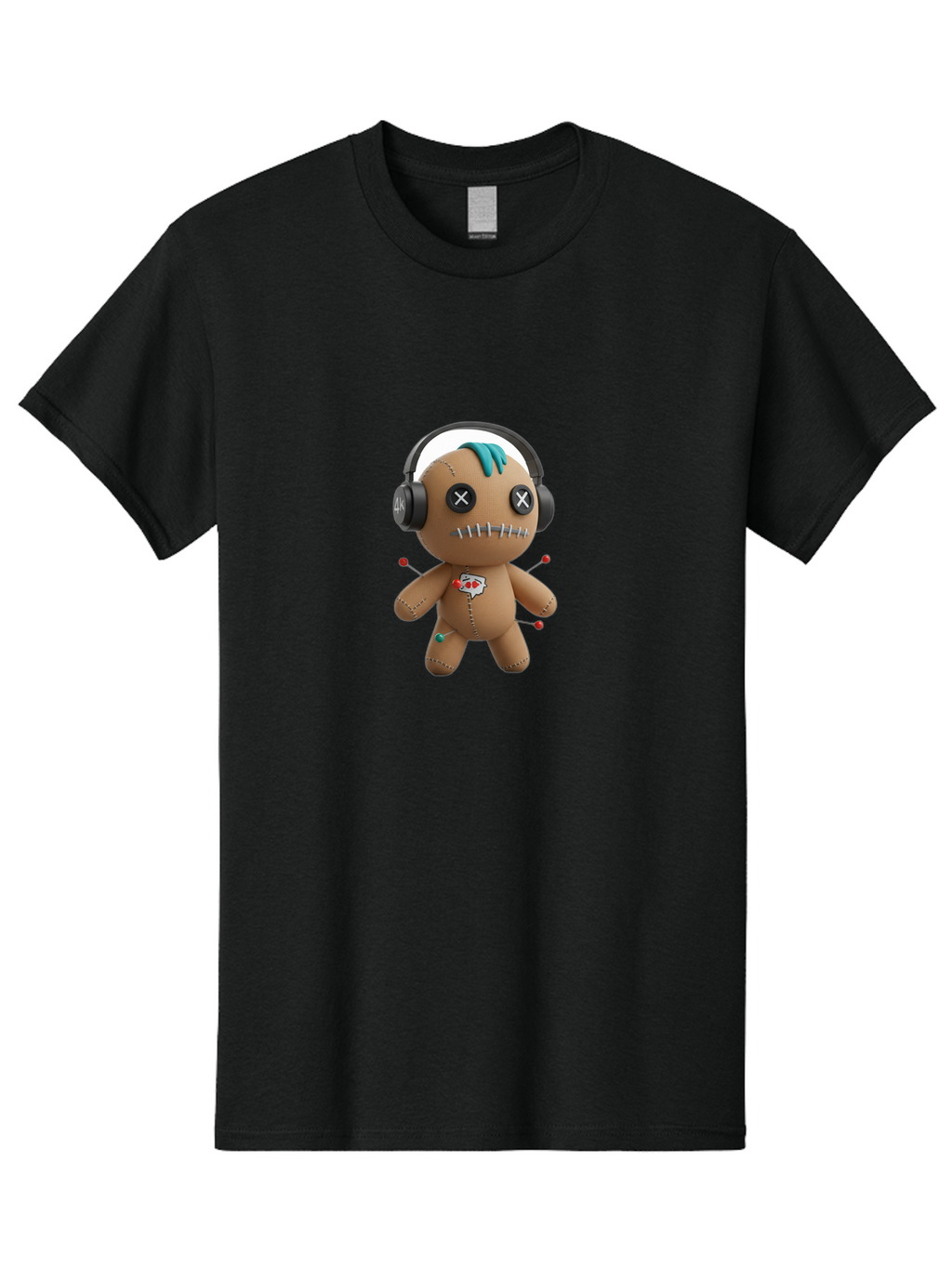 Voodoo-Doll-With-Headphones Men'S Graphic Tee, 100% Cotton, Comfortable Casual Summer Wear, Machine Washable, Vintage Camera, Old Camera, Antique Camera, Black Camera, Classic Photography, Photography Equipment, Nostalgic Device, Film Camera, Ban944
