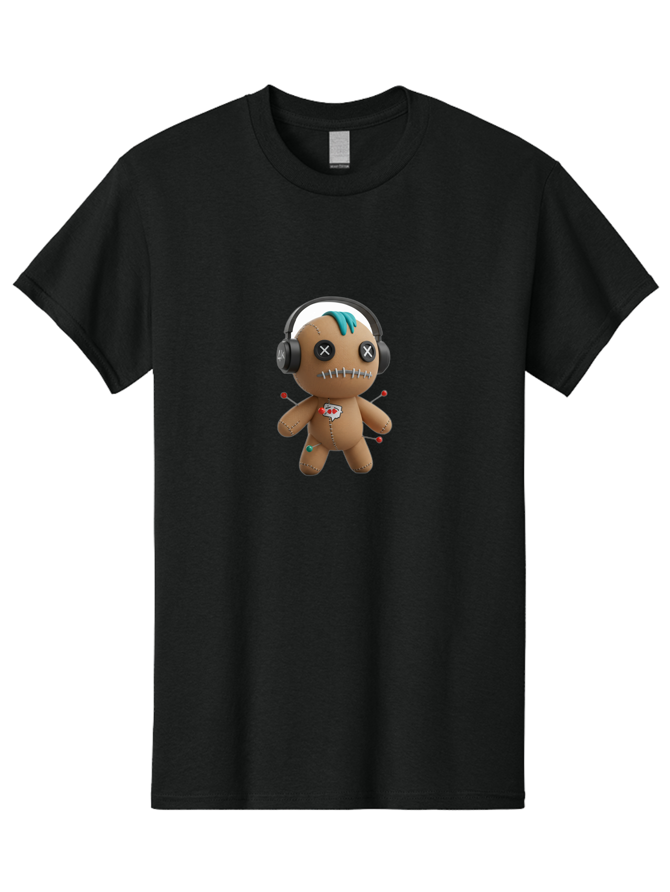 Voodoo-Doll-With-Headphones Men'S Graphic Tee, 100% Cotton, Comfortable Casual Summer Wear, Machine Washable, Vintage Camera, Old Camera, Antique Camera, Black Camera, Classic Photography, Photography Equipment, Nostalgic Device, Film Camera, Ban944
