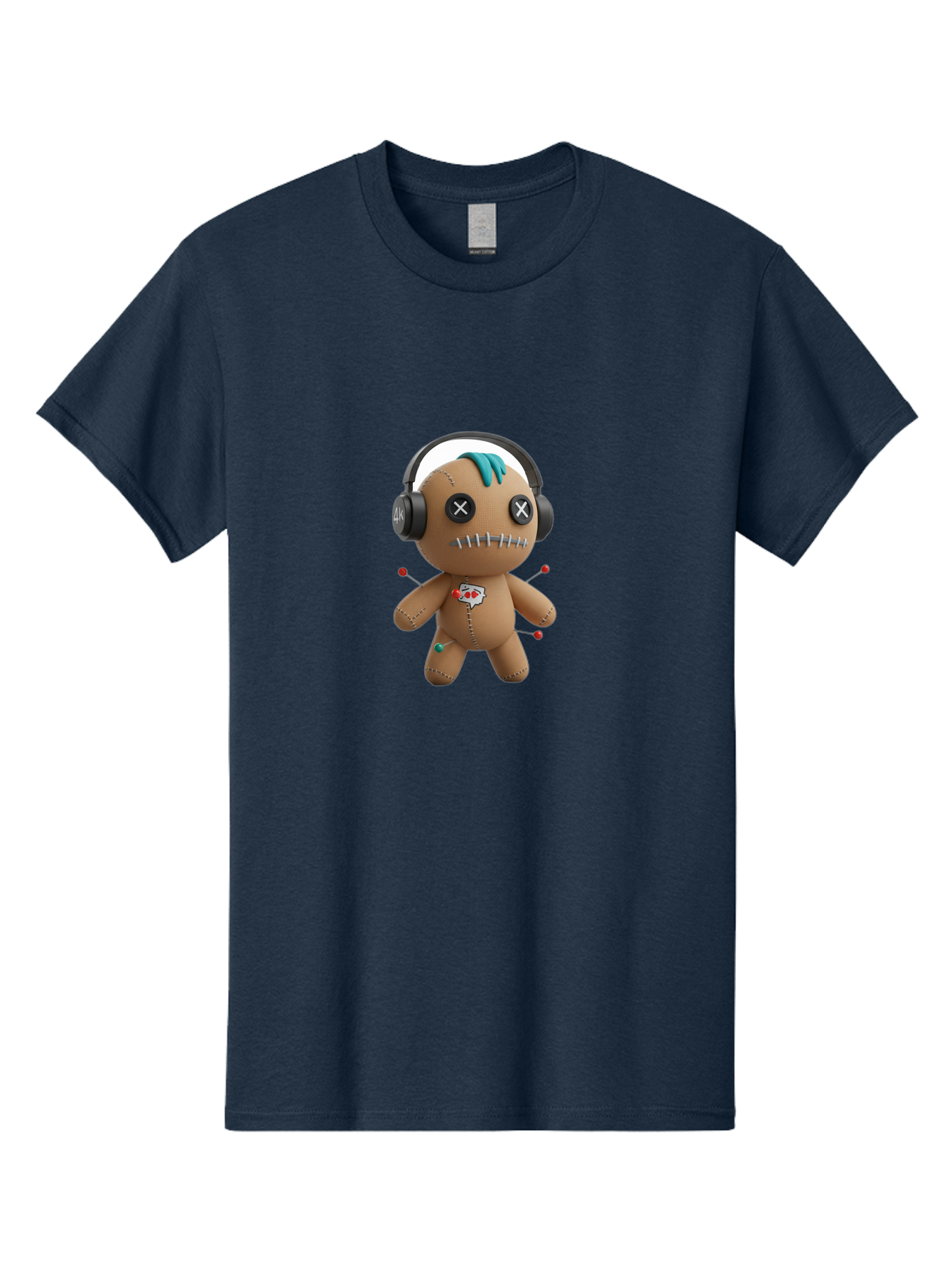 Voodoo-Doll-With-Headphones Men'S Graphic Tee, 100% Cotton, Comfortable Casual Summer Wear, Machine Washable, Vintage Camera, Old Camera, Antique Camera, Black Camera, Classic Photography, Photography Equipment, Nostalgic Device, Film Camera, Ban944