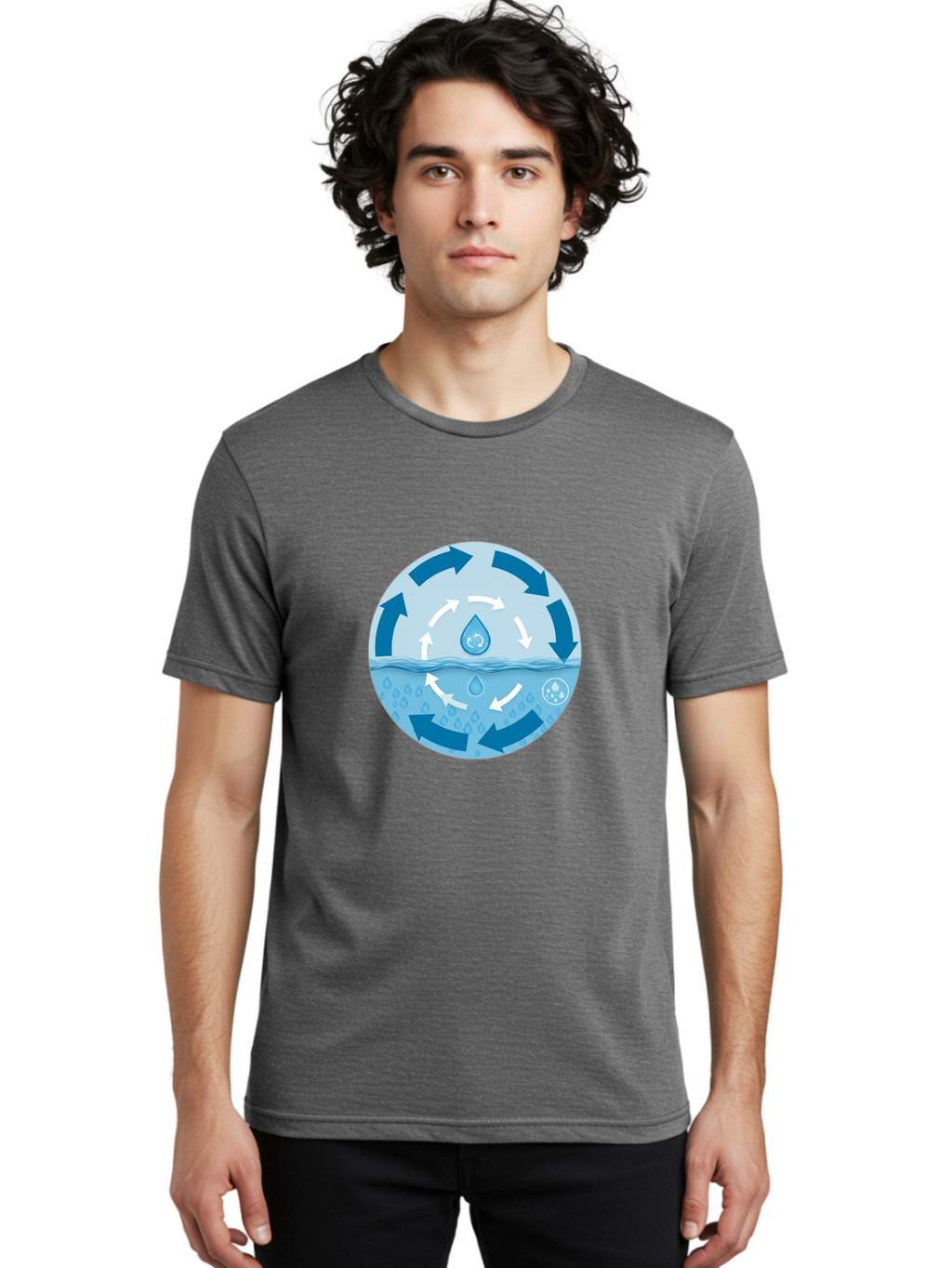 Water-Cycle Men'S Graphic Tee, 100% Cotton, Comfortable Casual Summer Wear, Machine Washable, Vintage Camera, Old Camera, Antique Camera, Black Camera, Classic Photography, Photography Equipment, Nostalgic Device, Film Camera, Camera Art Ban949