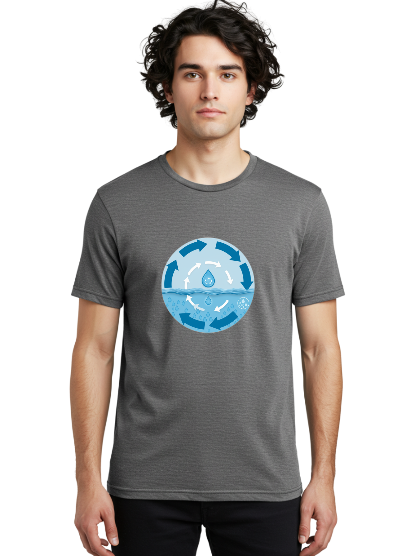 Water-Cycle Men'S Graphic Tee, 100% Cotton, Comfortable Casual Summer Wear, Machine Washable, Vintage Camera, Old Camera, Antique Camera, Black Camera, Classic Photography, Photography Equipment, Nostalgic Device, Film Camera, Camera Art Ban949
