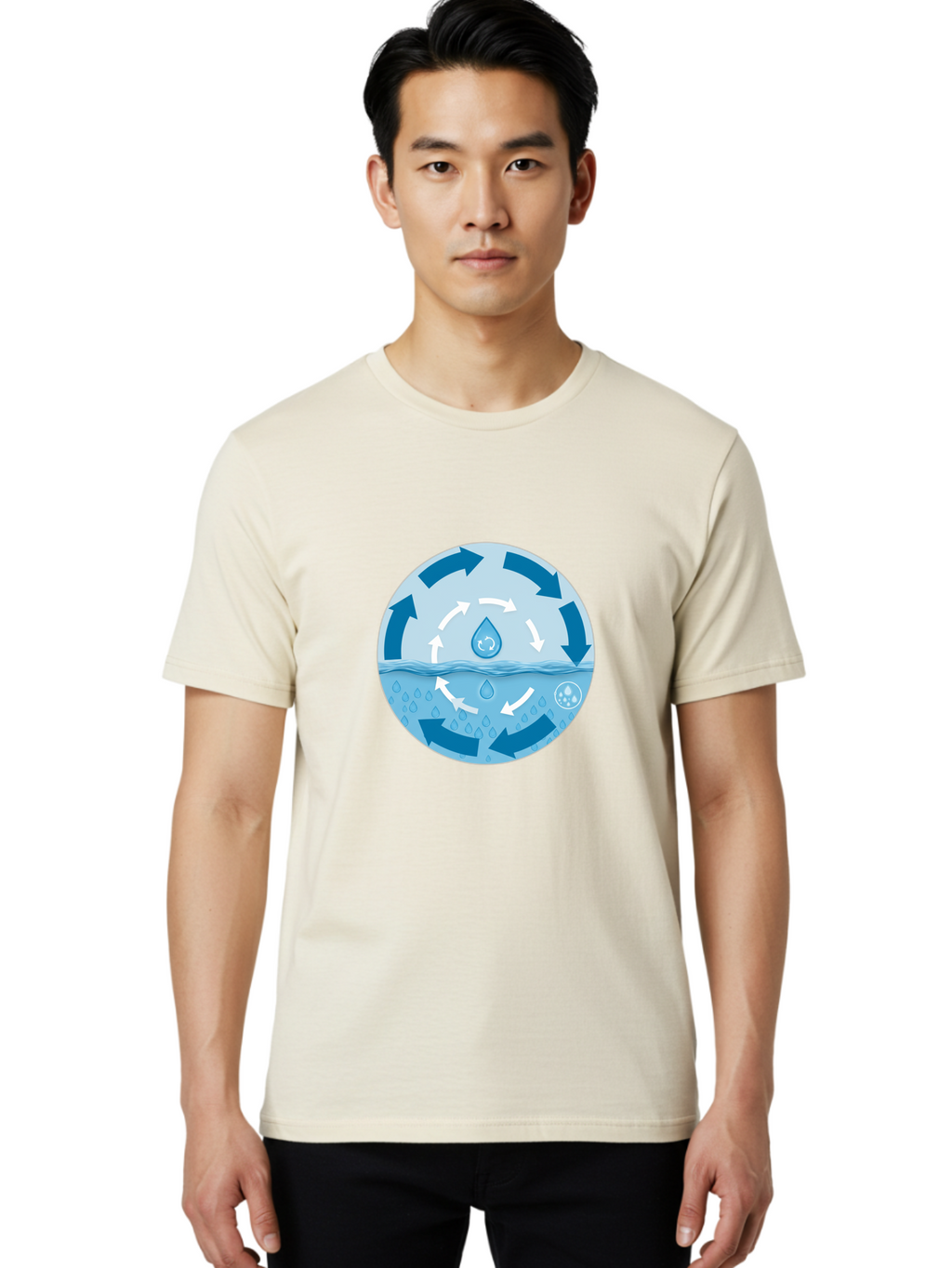 Water-Cycle Men'S Graphic Tee, 100% Cotton, Comfortable Casual Summer Wear, Machine Washable, Vintage Camera, Old Camera, Antique Camera, Black Camera, Classic Photography, Photography Equipment, Nostalgic Device, Film Camera, Camera Art Ban949