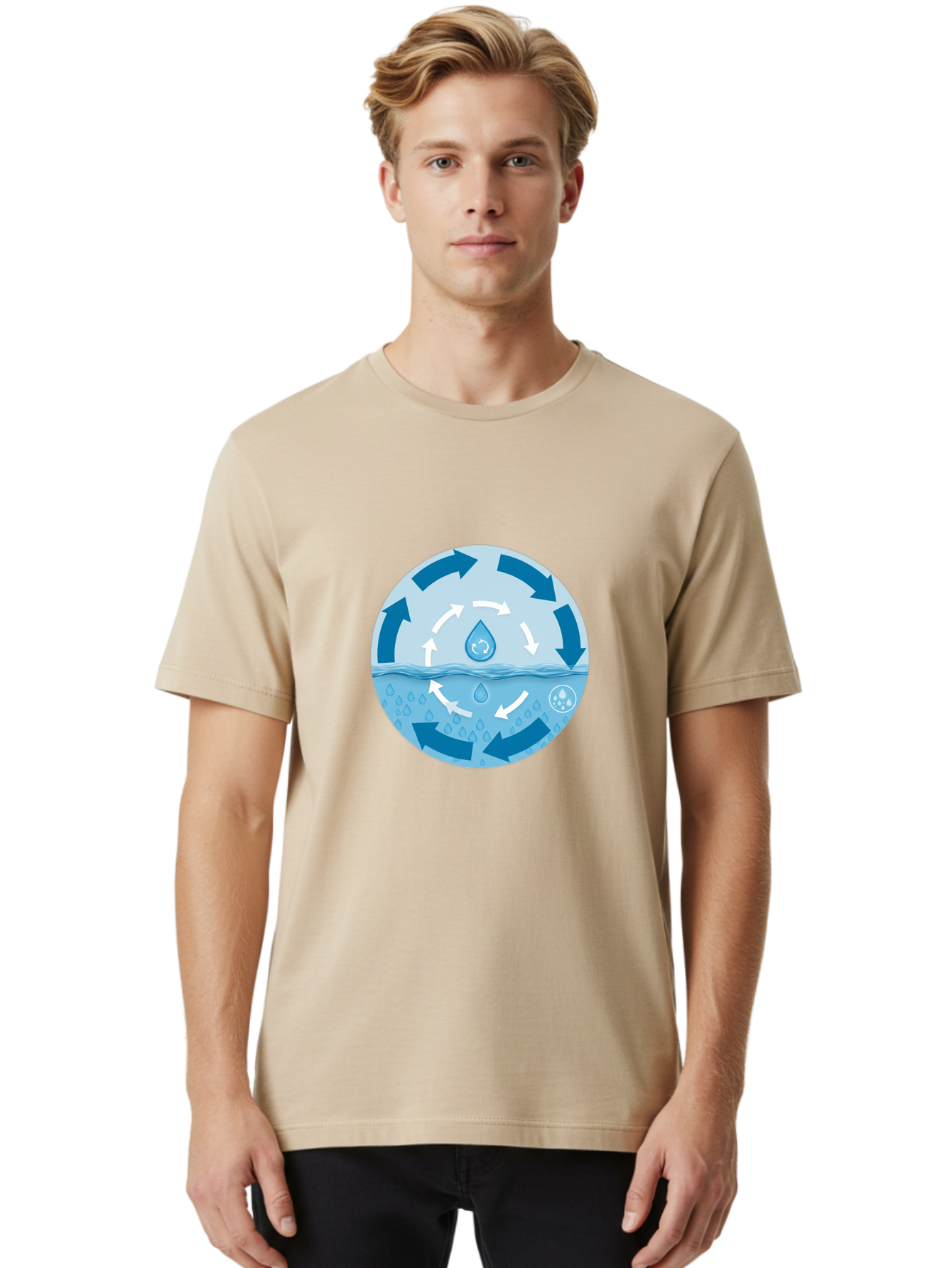 Water-Cycle Men'S Graphic Tee, 100% Cotton, Comfortable Casual Summer Wear, Machine Washable, Vintage Camera, Old Camera, Antique Camera, Black Camera, Classic Photography, Photography Equipment, Nostalgic Device, Film Camera, Camera Art Ban949