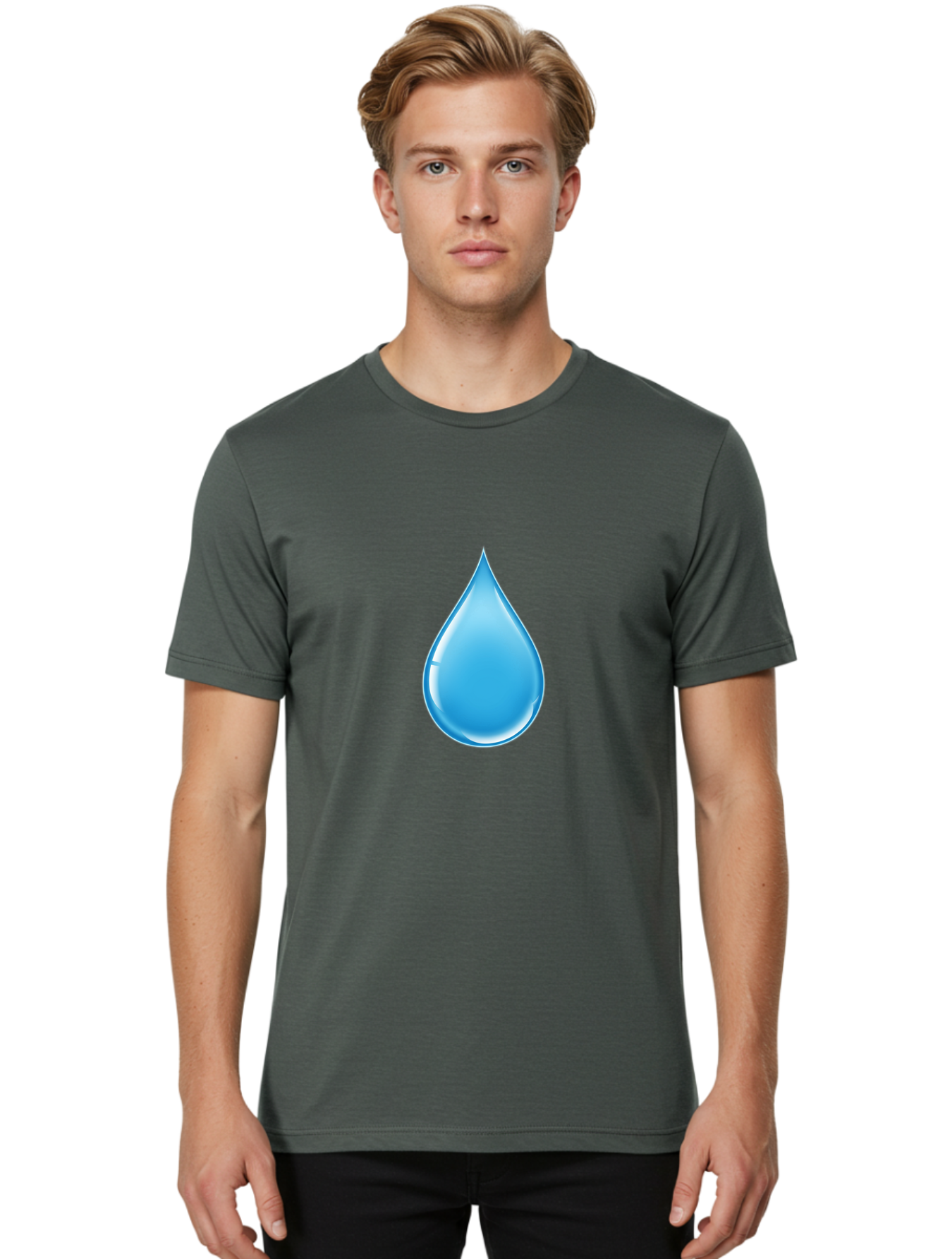 Water-Drop Men'S Graphic Tee, 100% Cotton, Comfortable Casual Summer Wear, Machine Washable, Vintage Camera, Old Camera, Antique Camera, Black Camera, Classic Photography, Photography Equipment, Nostalgic Device, Film Camera, Camera Art Ban950