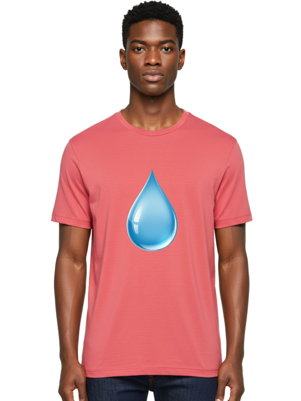 Water-Droplet-1 Men'S Graphic Tee, 100% Cotton, Comfortable Casual Summer Wear, Machine Washable, Vintage Camera, Old Camera, Antique Camera, Black Camera, Classic Photography, Photography Equipment, Nostalgic Device, Film Camera, Camera Art Ban951