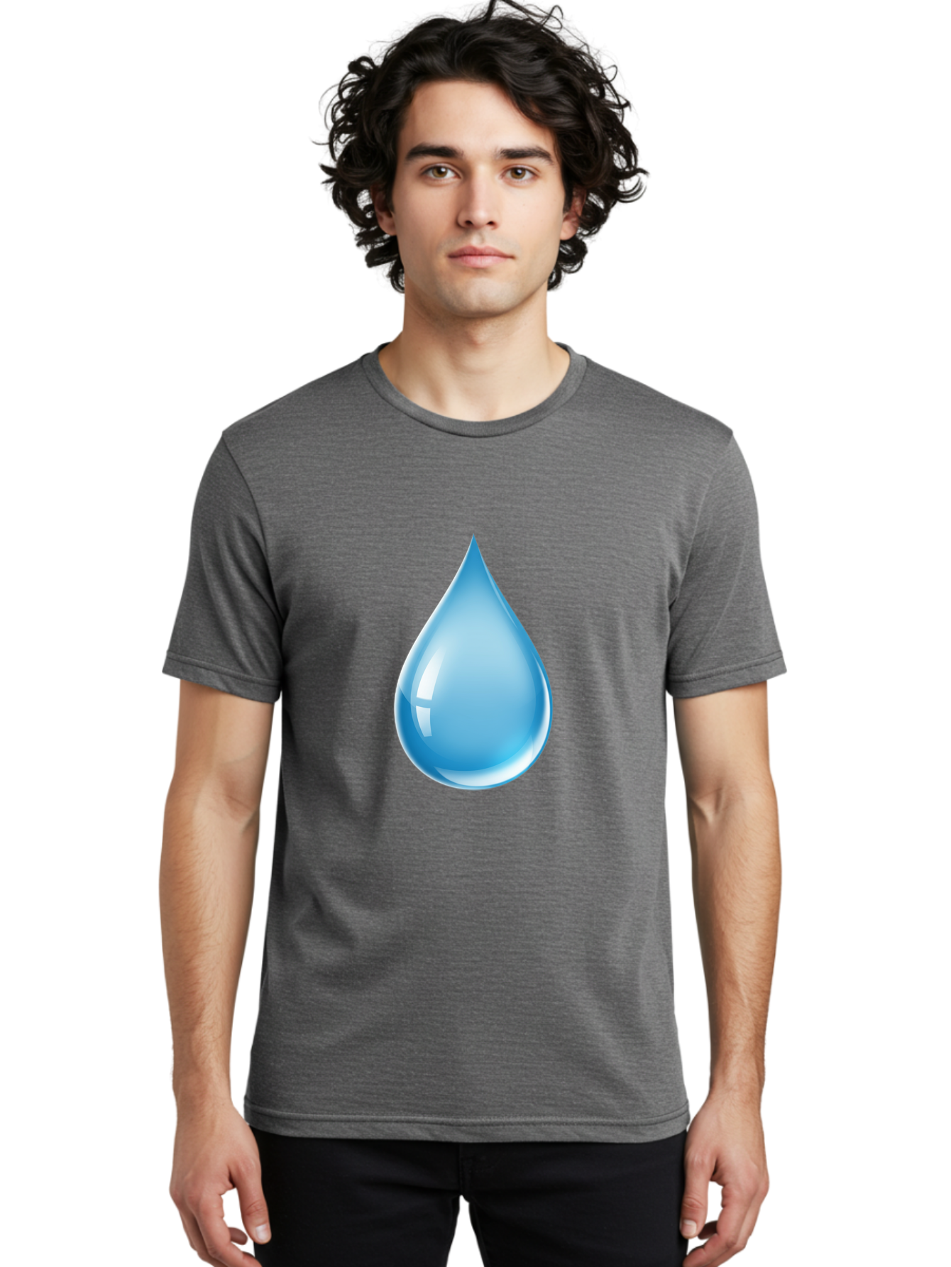 Water-Droplet-1 Men'S Graphic Tee, 100% Cotton, Comfortable Casual Summer Wear, Machine Washable, Vintage Camera, Old Camera, Antique Camera, Black Camera, Classic Photography, Photography Equipment, Nostalgic Device, Film Camera, Camera Art Ban951