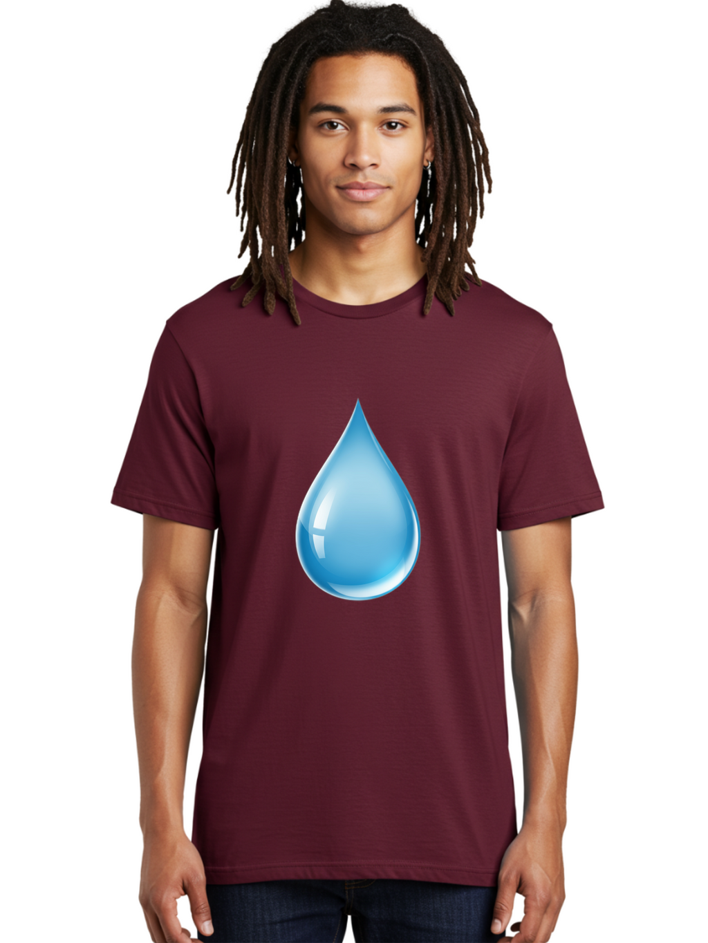 Water-Droplet-1 Men'S Graphic Tee, 100% Cotton, Comfortable Casual Summer Wear, Machine Washable, Vintage Camera, Old Camera, Antique Camera, Black Camera, Classic Photography, Photography Equipment, Nostalgic Device, Film Camera, Camera Art Ban951