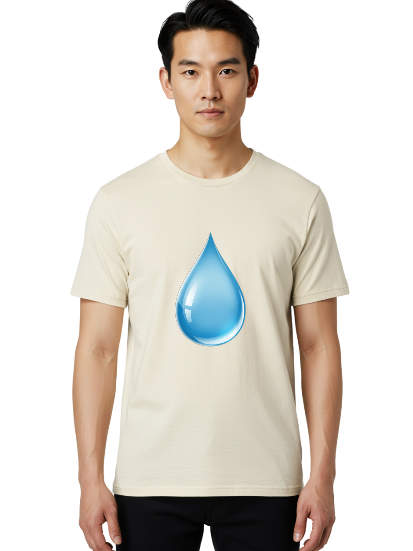 Water-Droplet-1 Men'S Graphic Tee, 100% Cotton, Comfortable Casual Summer Wear, Machine Washable, Vintage Camera, Old Camera, Antique Camera, Black Camera, Classic Photography, Photography Equipment, Nostalgic Device, Film Camera, Camera Art Ban951
