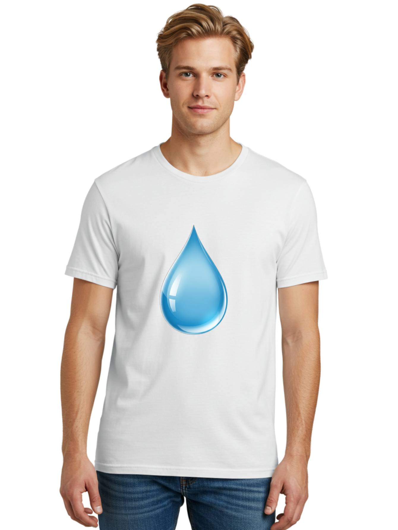 Water-Droplet-1 Men'S Graphic Tee, 100% Cotton, Comfortable Casual Summer Wear, Machine Washable, Vintage Camera, Old Camera, Antique Camera, Black Camera, Classic Photography, Photography Equipment, Nostalgic Device, Film Camera, Camera Art Ban951