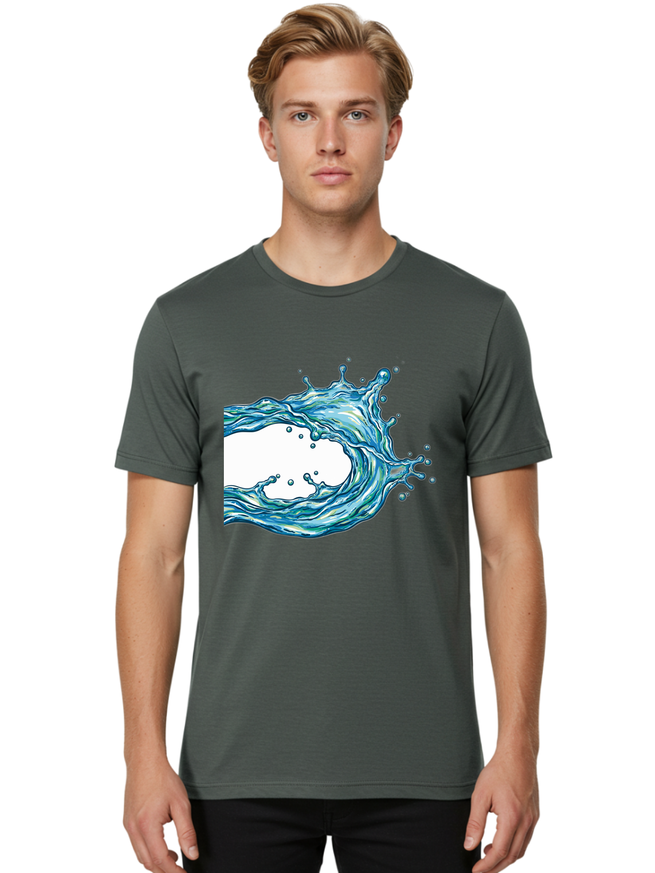 Water-Splash Men'S Graphic Tee, 100% Cotton, Comfortable Casual Summer Wear, Machine Washable, Vintage Camera, Old Camera, Antique Camera, Black Camera, Classic Photography, Photography Equipment, Nostalgic Device, Film Camera, Camera Art Ban953