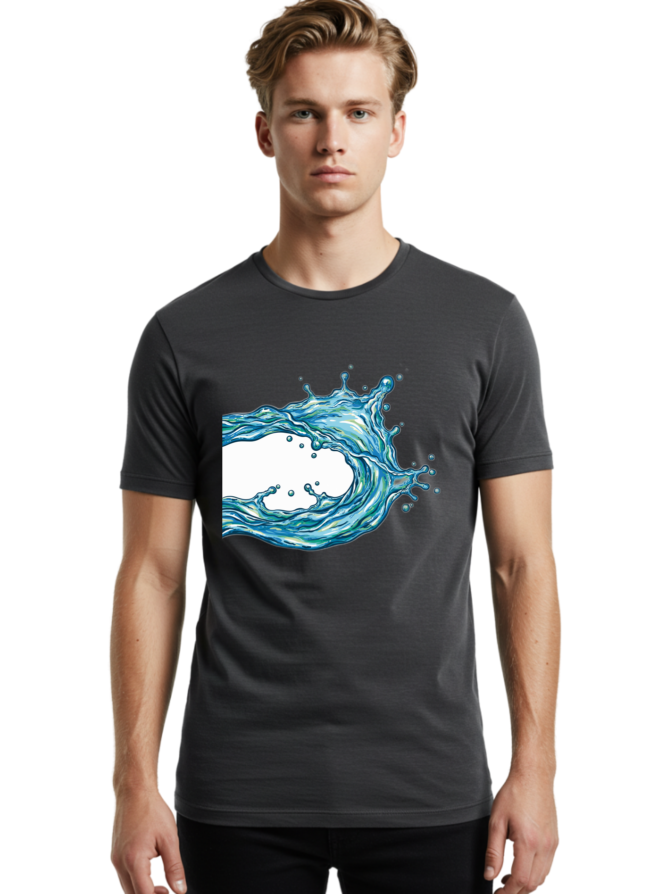 Water-Splash Men'S Graphic Tee, 100% Cotton, Comfortable Casual Summer Wear, Machine Washable, Vintage Camera, Old Camera, Antique Camera, Black Camera, Classic Photography, Photography Equipment, Nostalgic Device, Film Camera, Camera Art Ban953