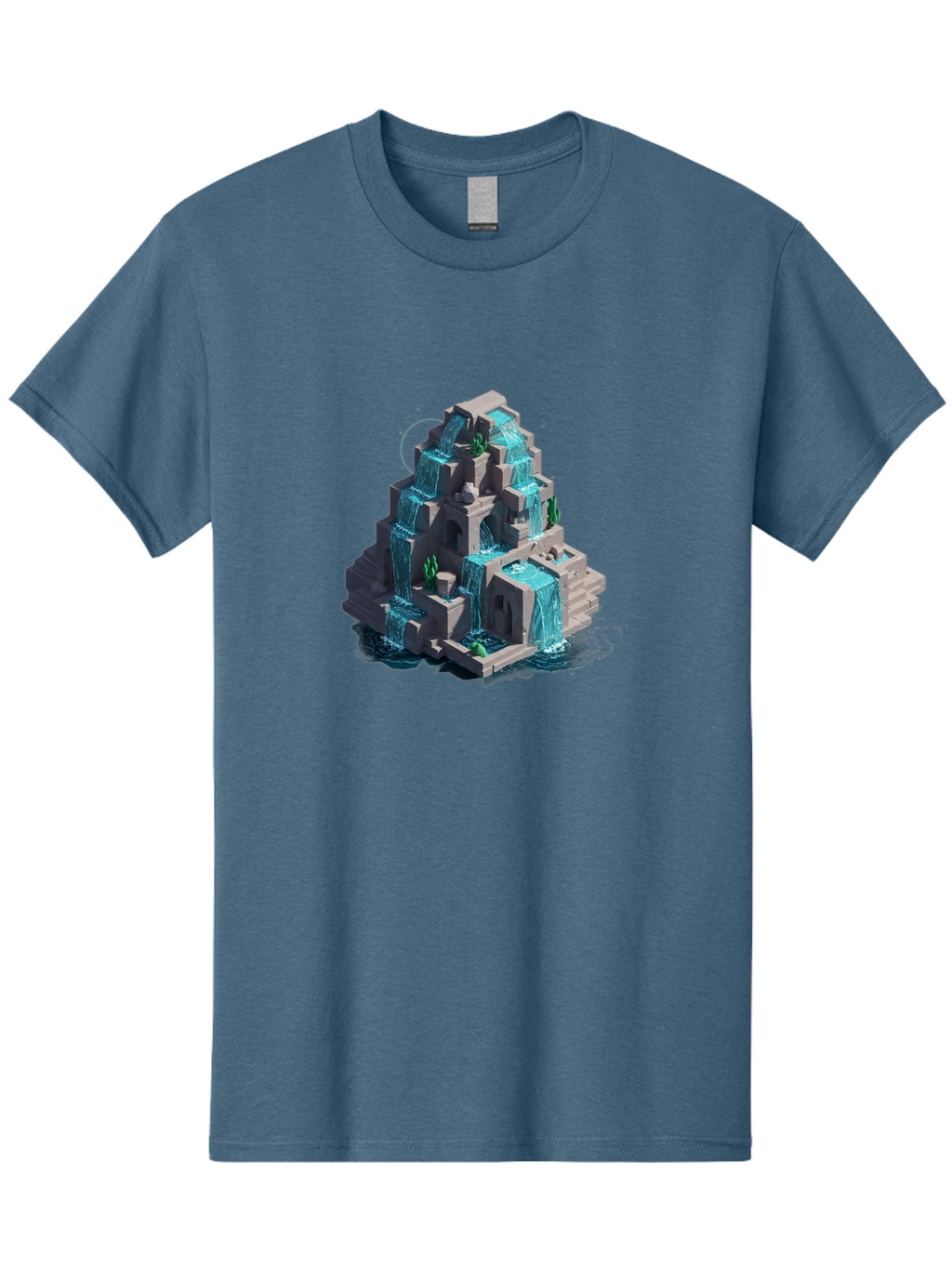 Waterfall-Structure Men'S Graphic Tee, 100% Cotton, Comfortable Casual Summer Wear, Machine Washable, Vintage Camera, Old Camera, Antique Camera, Black Camera, Classic Photography, Photography Equipment, Nostalgic Device, Film Camera, Ban954