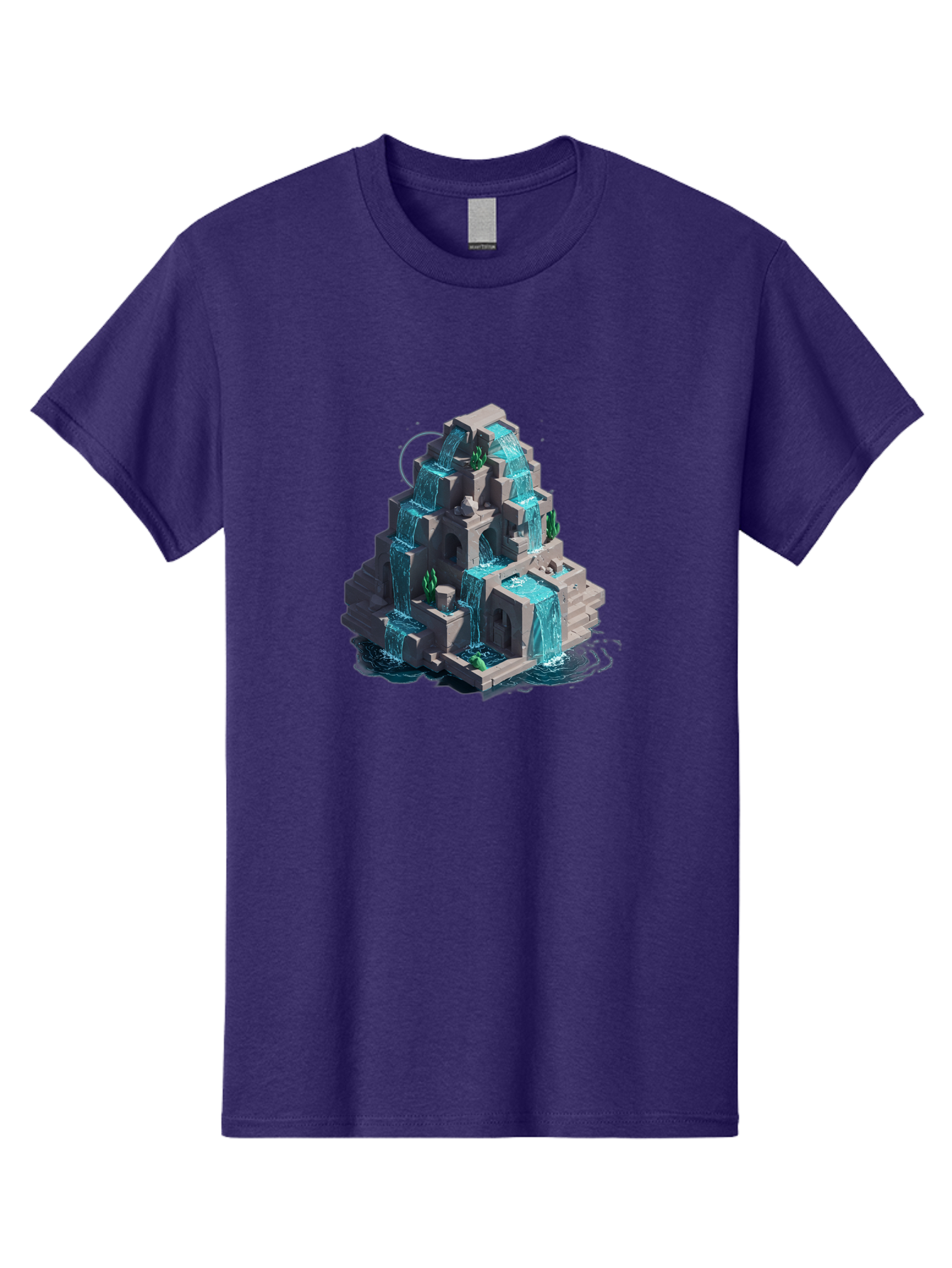 Waterfall-Structure Men'S Graphic Tee, 100% Cotton, Comfortable Casual Summer Wear, Machine Washable, Vintage Camera, Old Camera, Antique Camera, Black Camera, Classic Photography, Photography Equipment, Nostalgic Device, Film Camera, Ban954