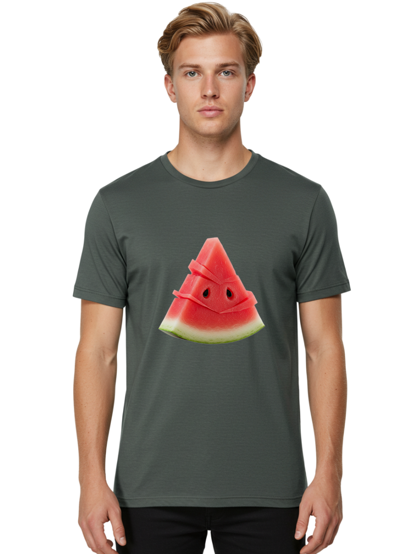 Watermelon-Face Men'S Graphic Tee, 100% Cotton, Comfortable Casual Summer Wear, Machine Washable, Vintage Camera, Old Camera, Antique Camera, Black Camera, Classic Photography, Photography Equipment, Nostalgic Device, Film Camera, Camera Art Ban957
