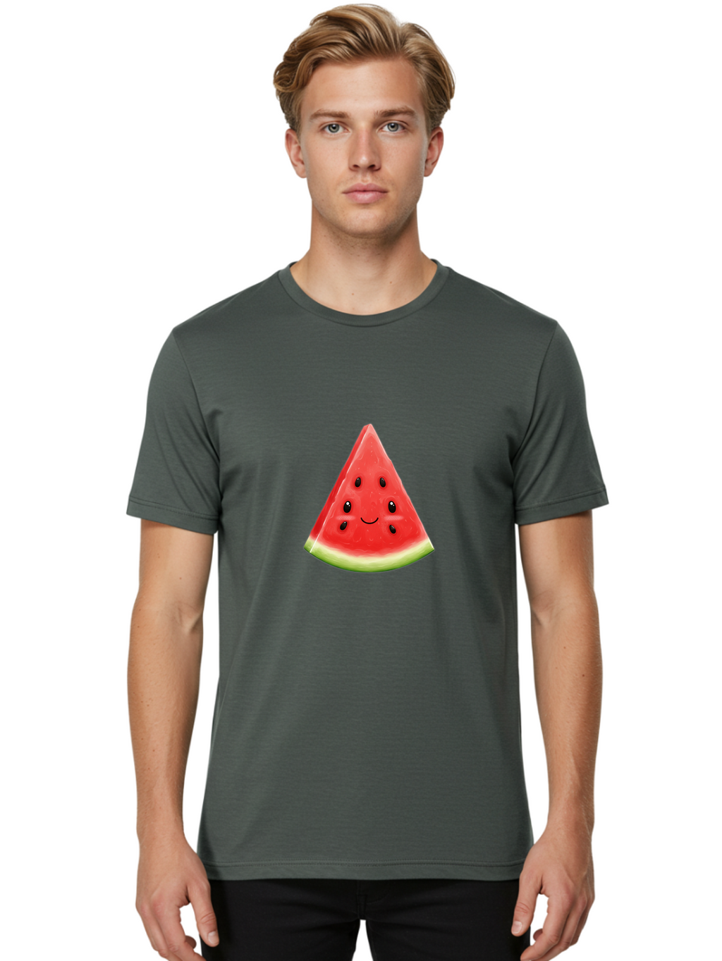 Watermelon-Slice-1 Men'S Graphic Tee, 100% Cotton, Comfortable Casual Summer Wear, Machine Washable, Vintage Camera, Old Camera, Antique Camera, Black Camera, Classic Photography, Photography Equipment, Nostalgic Device, Film Camera, Ban958