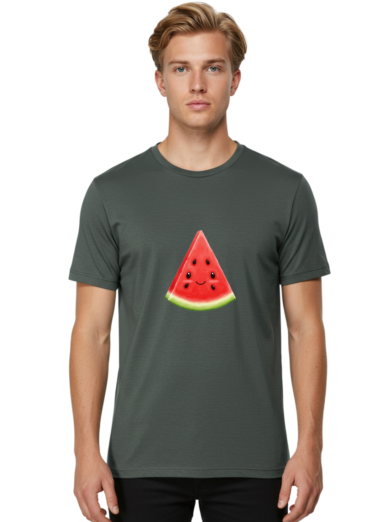 Watermelon-Slice-1 Men'S Graphic Tee, 100% Cotton, Comfortable Casual Summer Wear, Machine Washable, Vintage Camera, Old Camera, Antique Camera, Black Camera, Classic Photography, Photography Equipment, Nostalgic Device, Film Camera, Ban958