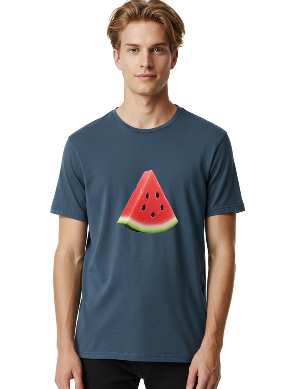 Watermelon-Slice-2 Men'S Graphic Tee, 100% Cotton, Comfortable Casual Summer Wear, Machine Washable, Vintage Camera, Old Camera, Antique Camera, Black Camera, Classic Photography, Photography Equipment, Nostalgic Device, Film Camera, Ban959
