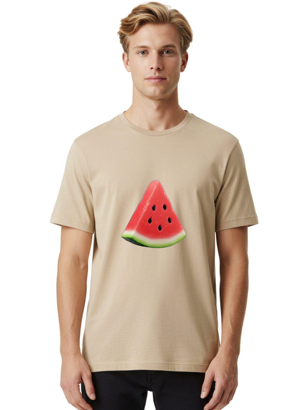 Watermelon-Slice-2 Men'S Graphic Tee, 100% Cotton, Comfortable Casual Summer Wear, Machine Washable, Vintage Camera, Old Camera, Antique Camera, Black Camera, Classic Photography, Photography Equipment, Nostalgic Device, Film Camera, Ban959