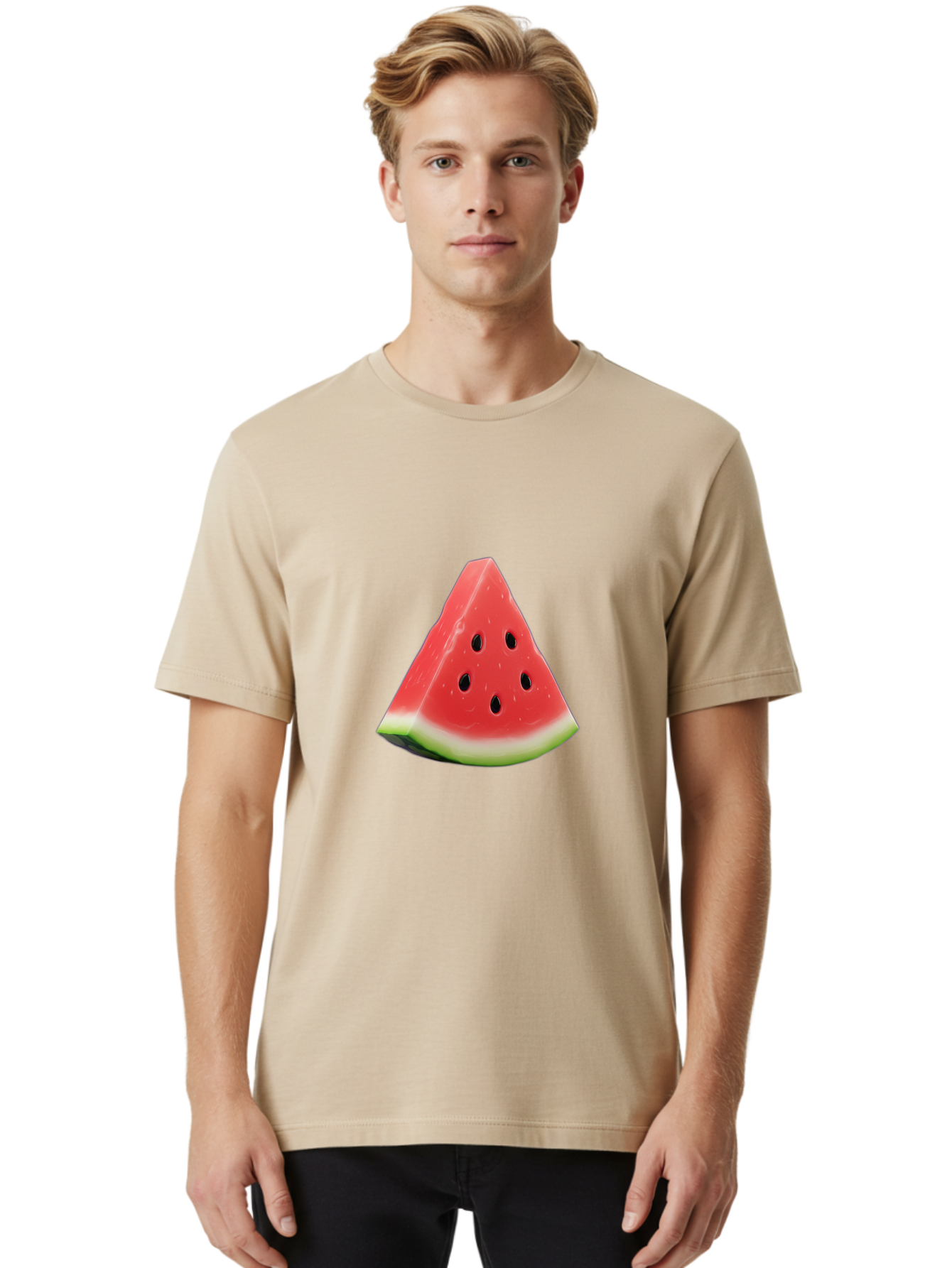Watermelon-Slice-2 Men'S Graphic Tee, 100% Cotton, Comfortable Casual Summer Wear, Machine Washable, Vintage Camera, Old Camera, Antique Camera, Black Camera, Classic Photography, Photography Equipment, Nostalgic Device, Film Camera, Ban959