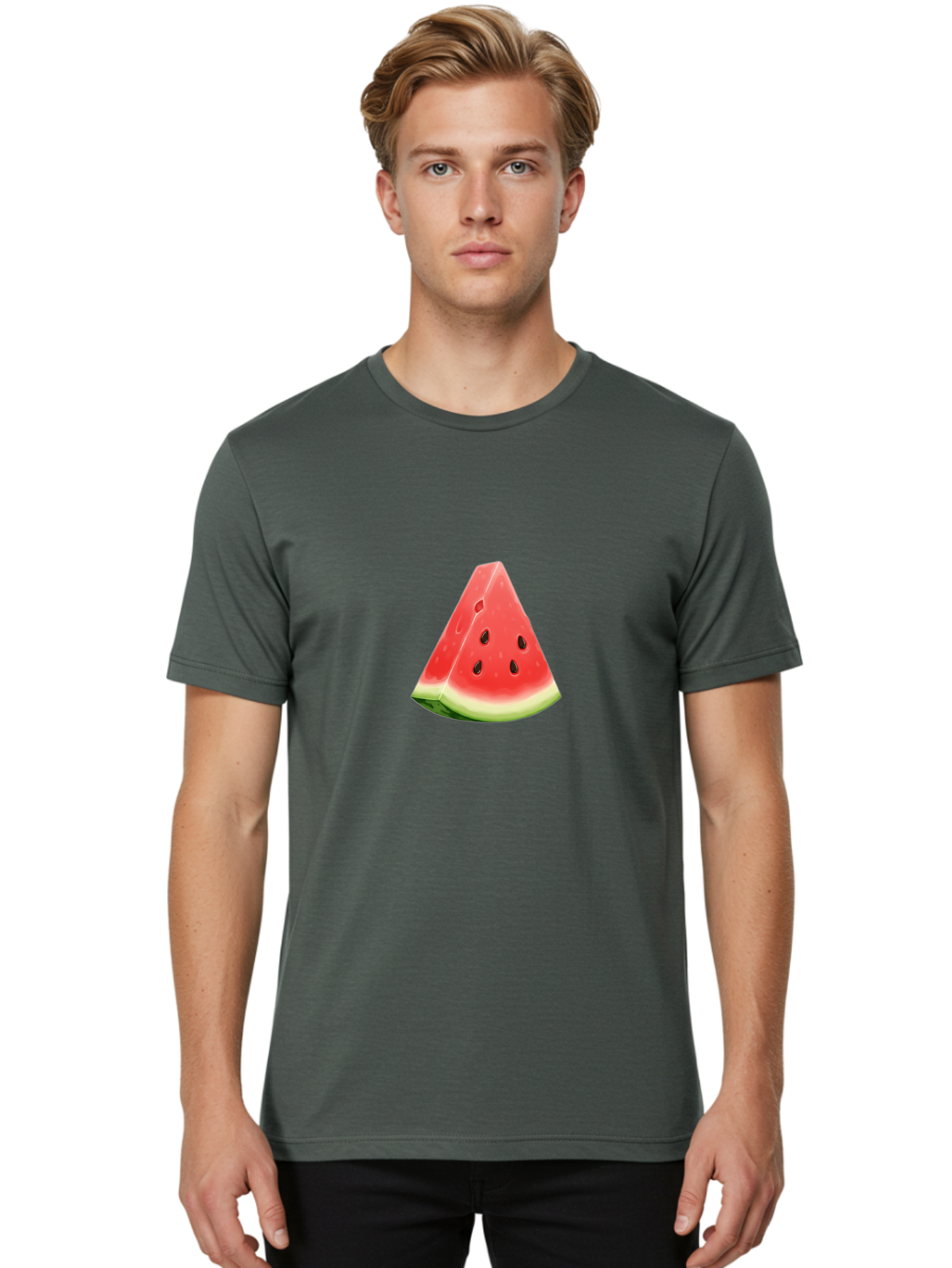 Watermelon-Slice-4 Men'S Graphic Tee, 100% Cotton, Comfortable Casual Summer Wear, Machine Washable, Vintage Camera, Old Camera, Antique Camera, Black Camera, Classic Photography, Photography Equipment, Nostalgic Device, Film Camera, Ban961