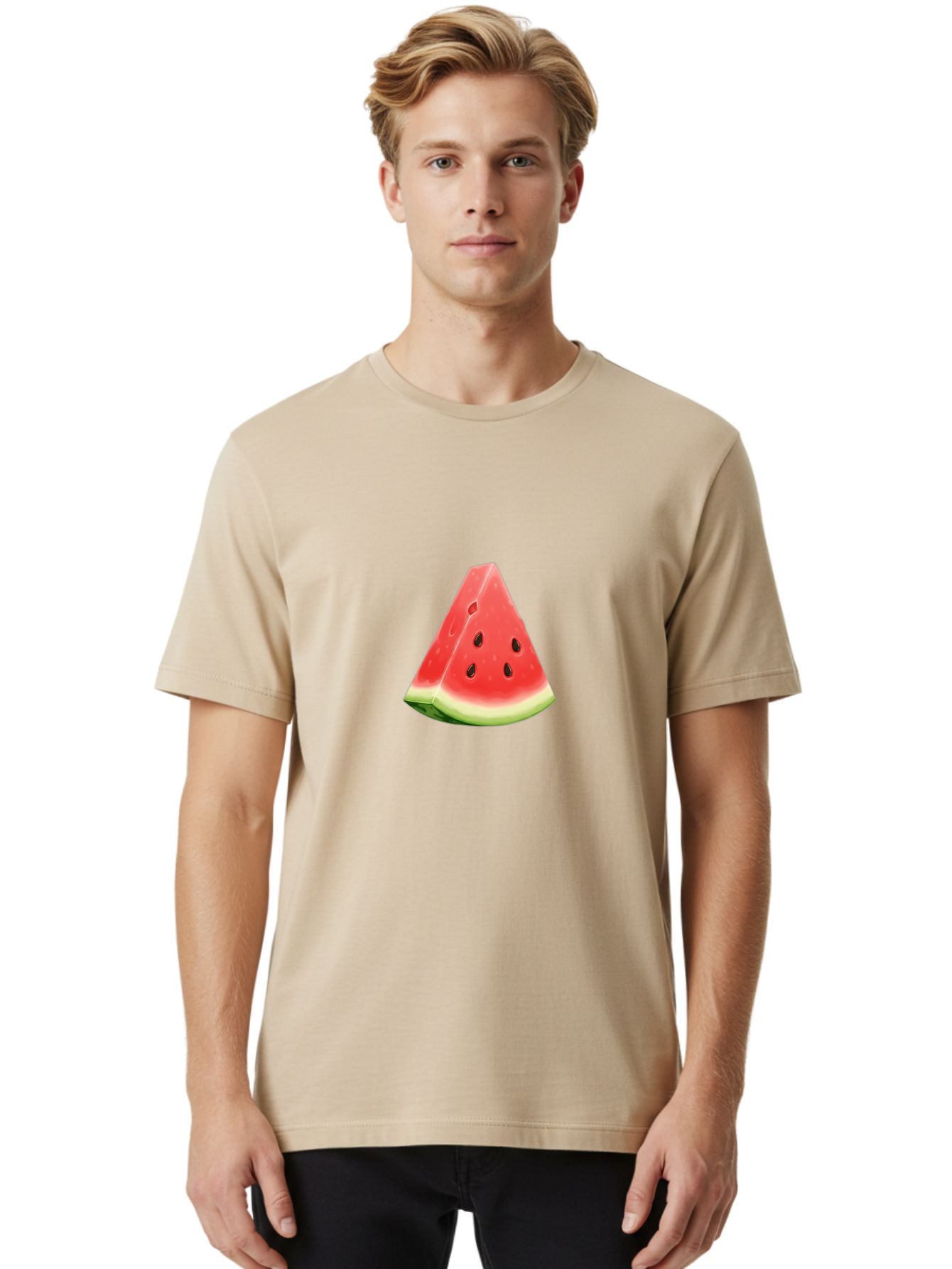 Watermelon-Slice-4 Men'S Graphic Tee, 100% Cotton, Comfortable Casual Summer Wear, Machine Washable, Vintage Camera, Old Camera, Antique Camera, Black Camera, Classic Photography, Photography Equipment, Nostalgic Device, Film Camera, Ban961